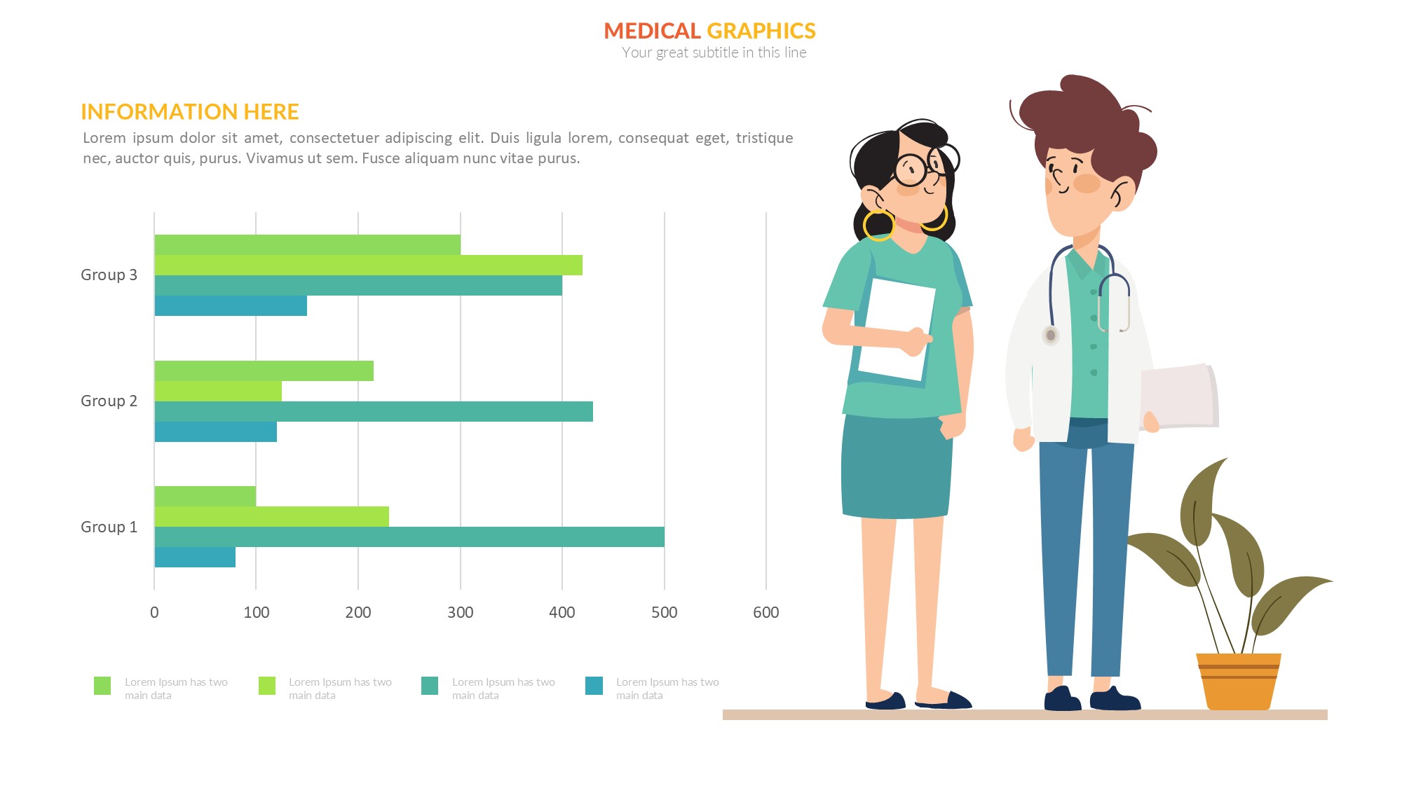 医疗医药图形信息图示PPT模板