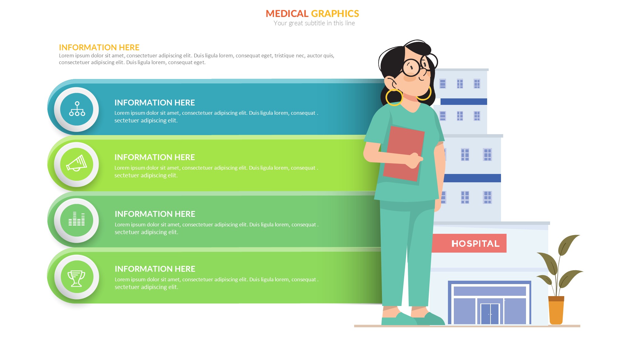 医疗医药图形信息图示PPT模板