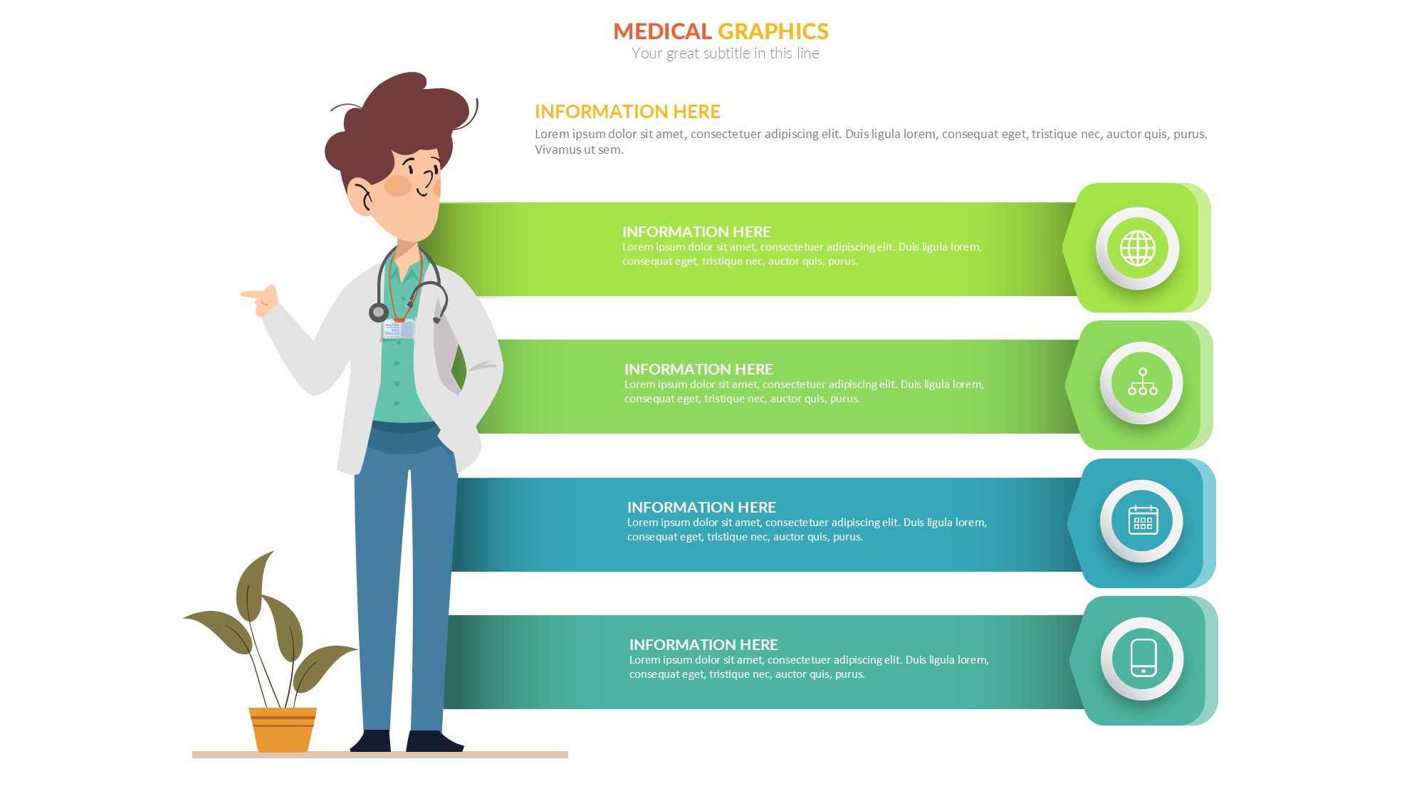 医疗医药图形信息图示PPT模板