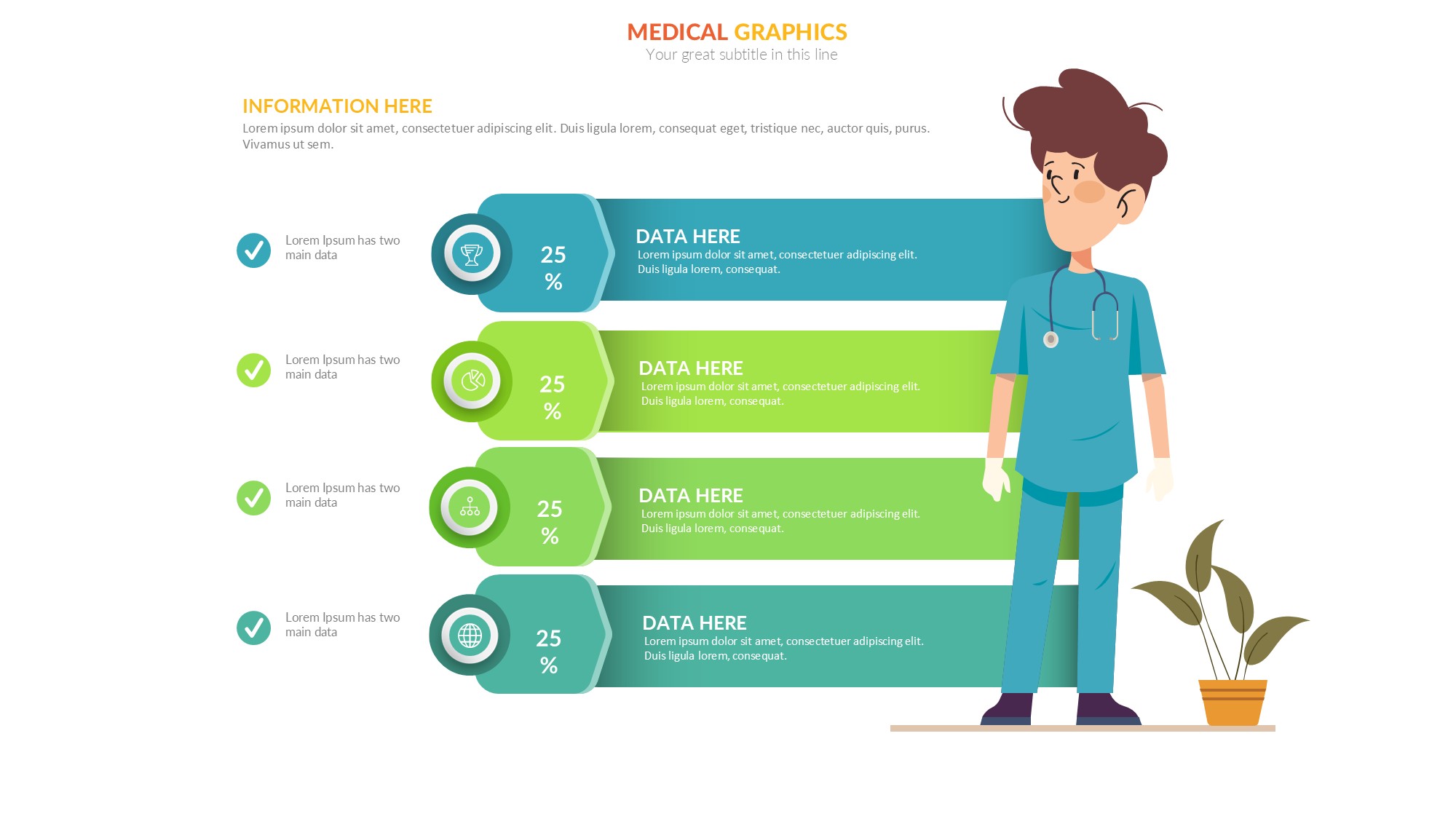 医疗医药图形信息图示PPT模板