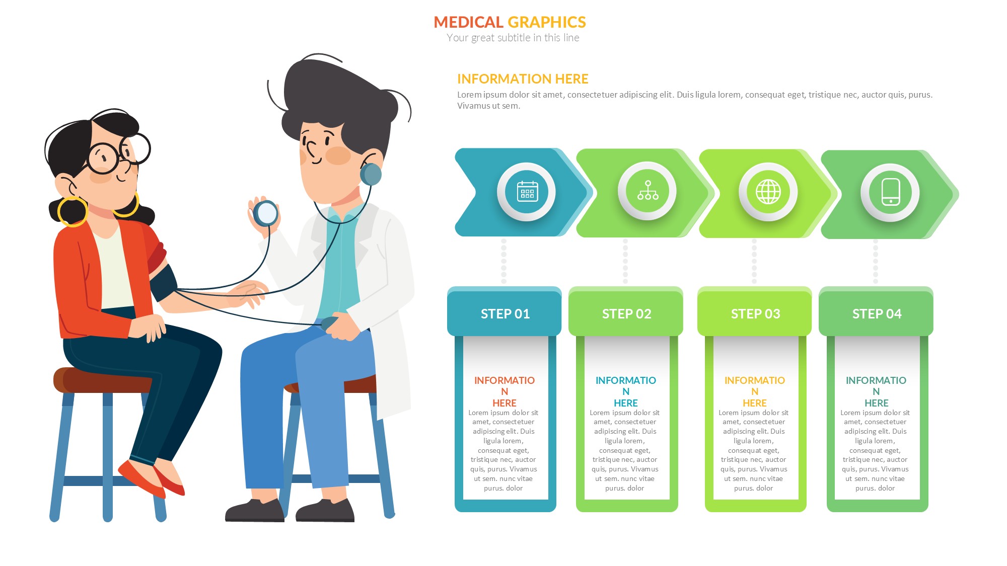 医疗医药图形信息图示PPT模板