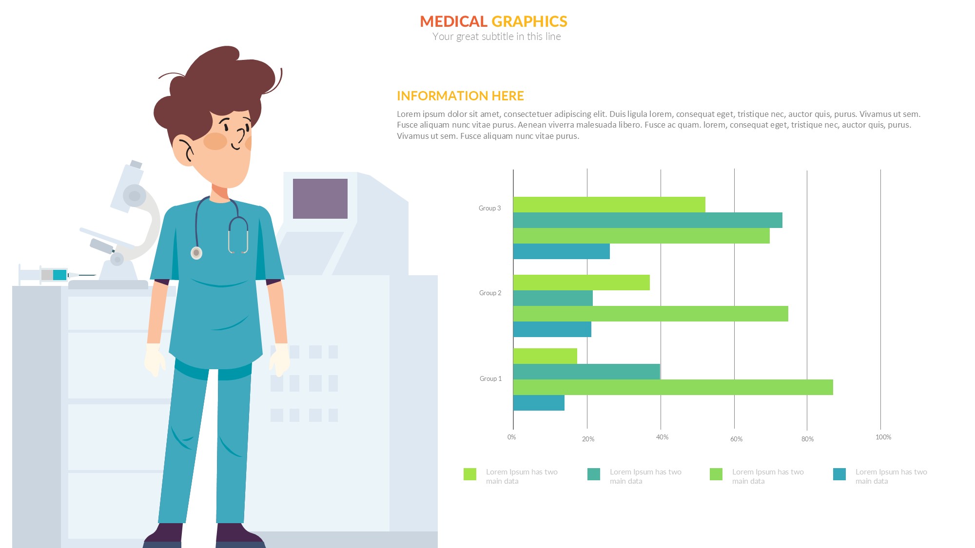 医疗医药图形信息图示PPT模板