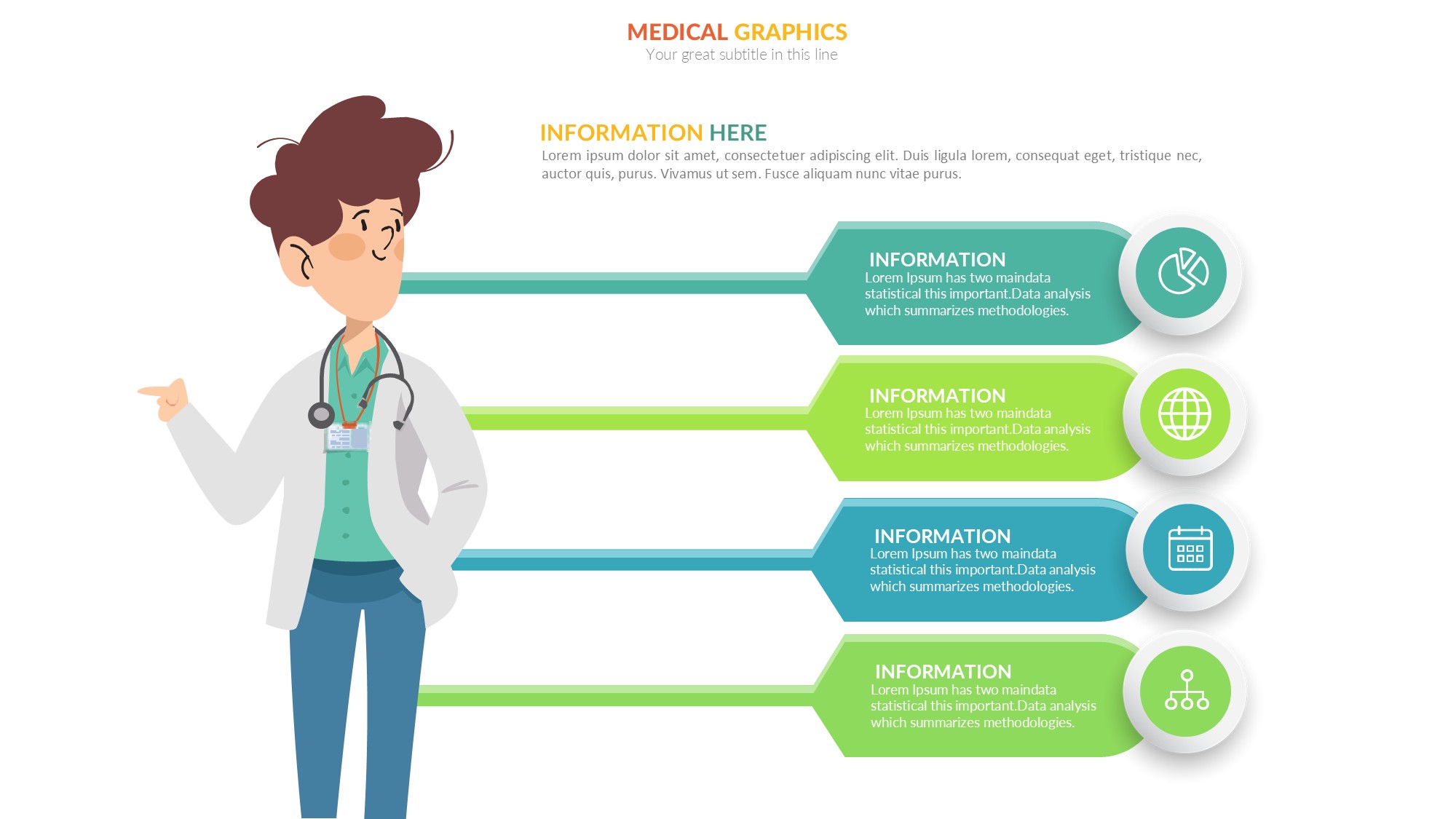 医疗医药图形信息图示PPT模板