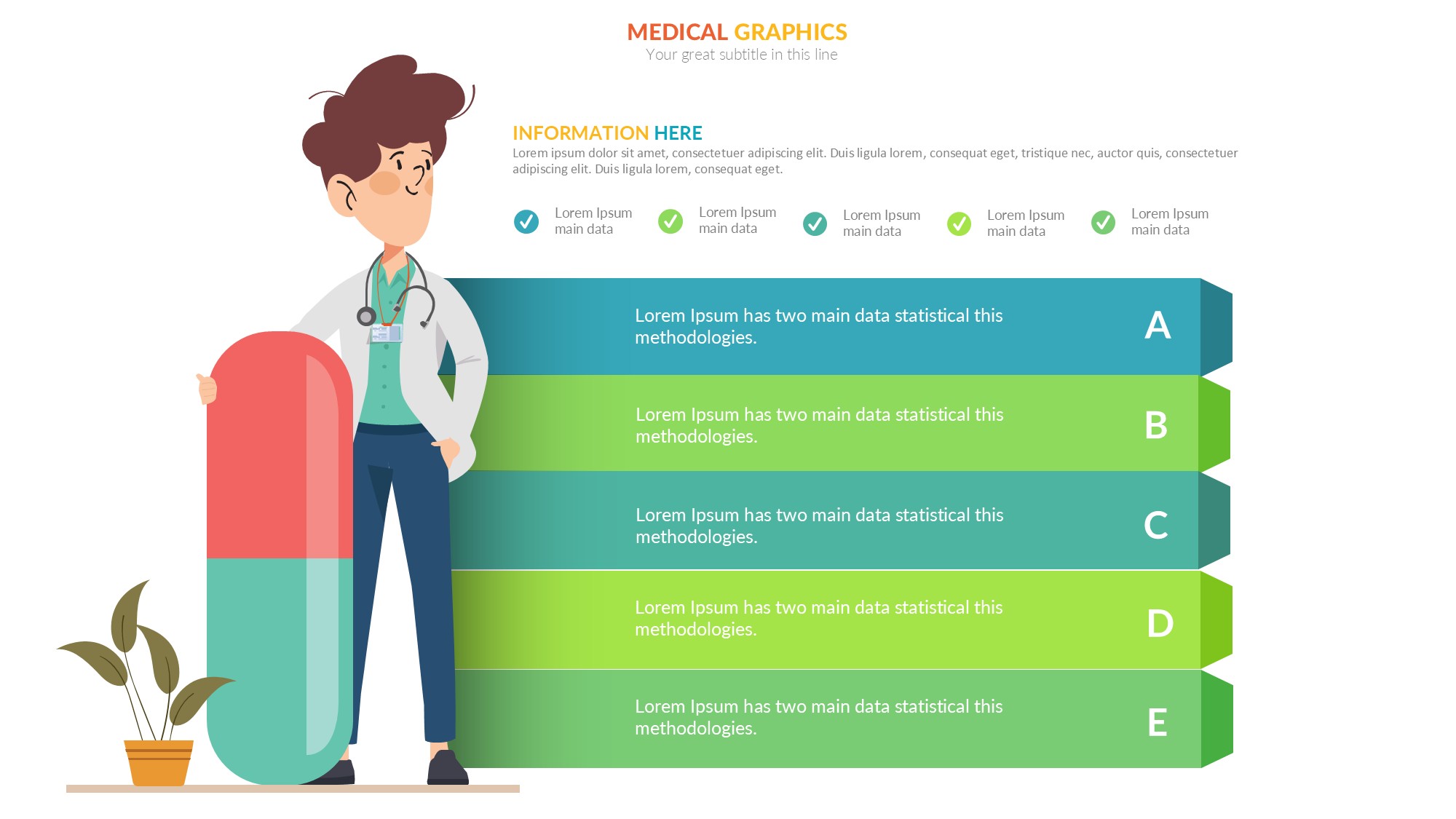 医疗医药图形信息图示PPT模板