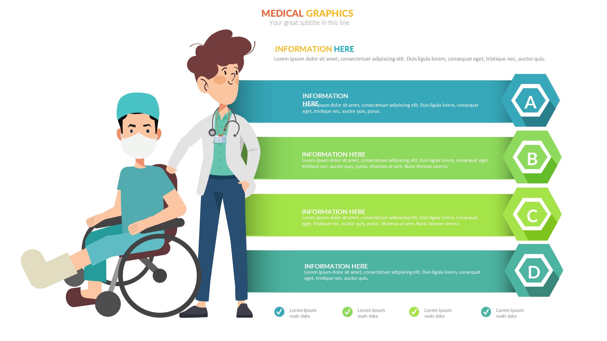 医疗医药图形信息图示PPT模板