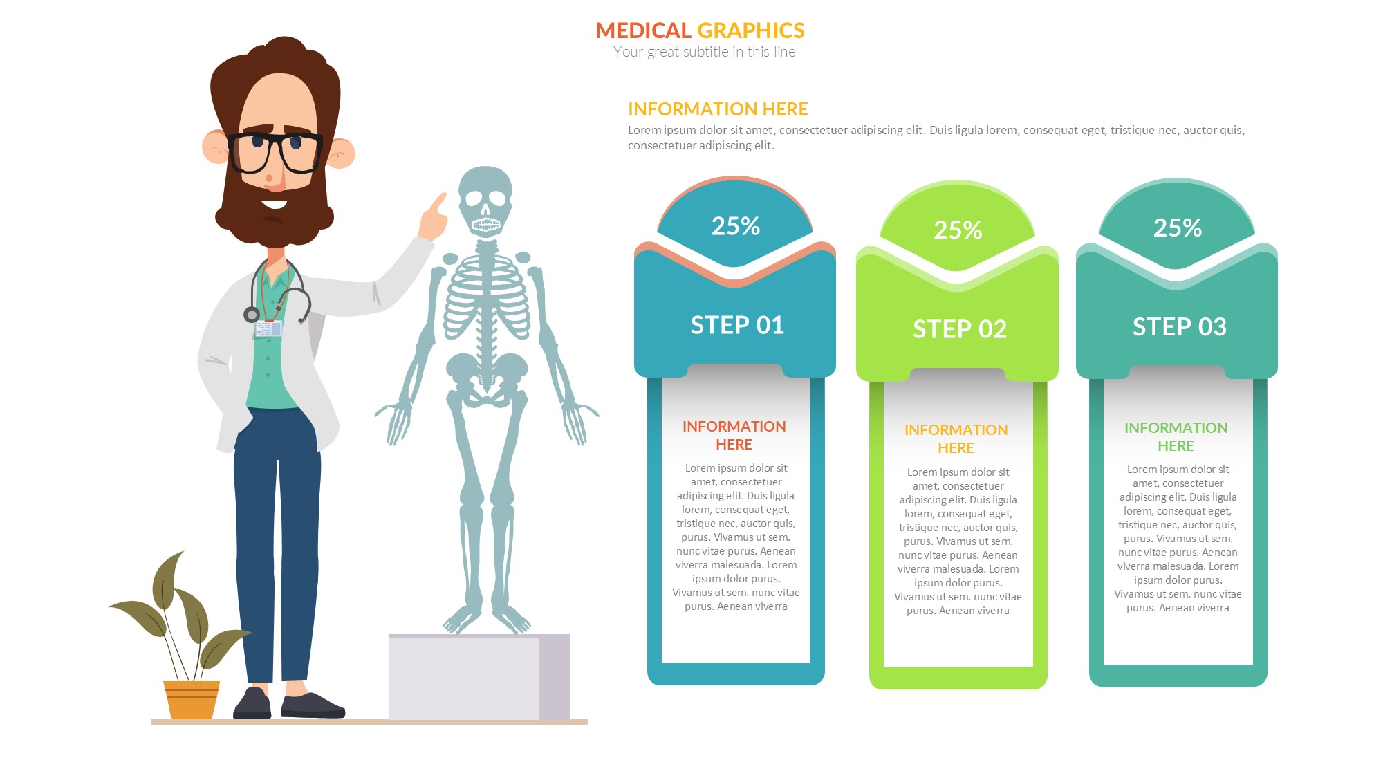 医疗医药图形信息图示PPT模板