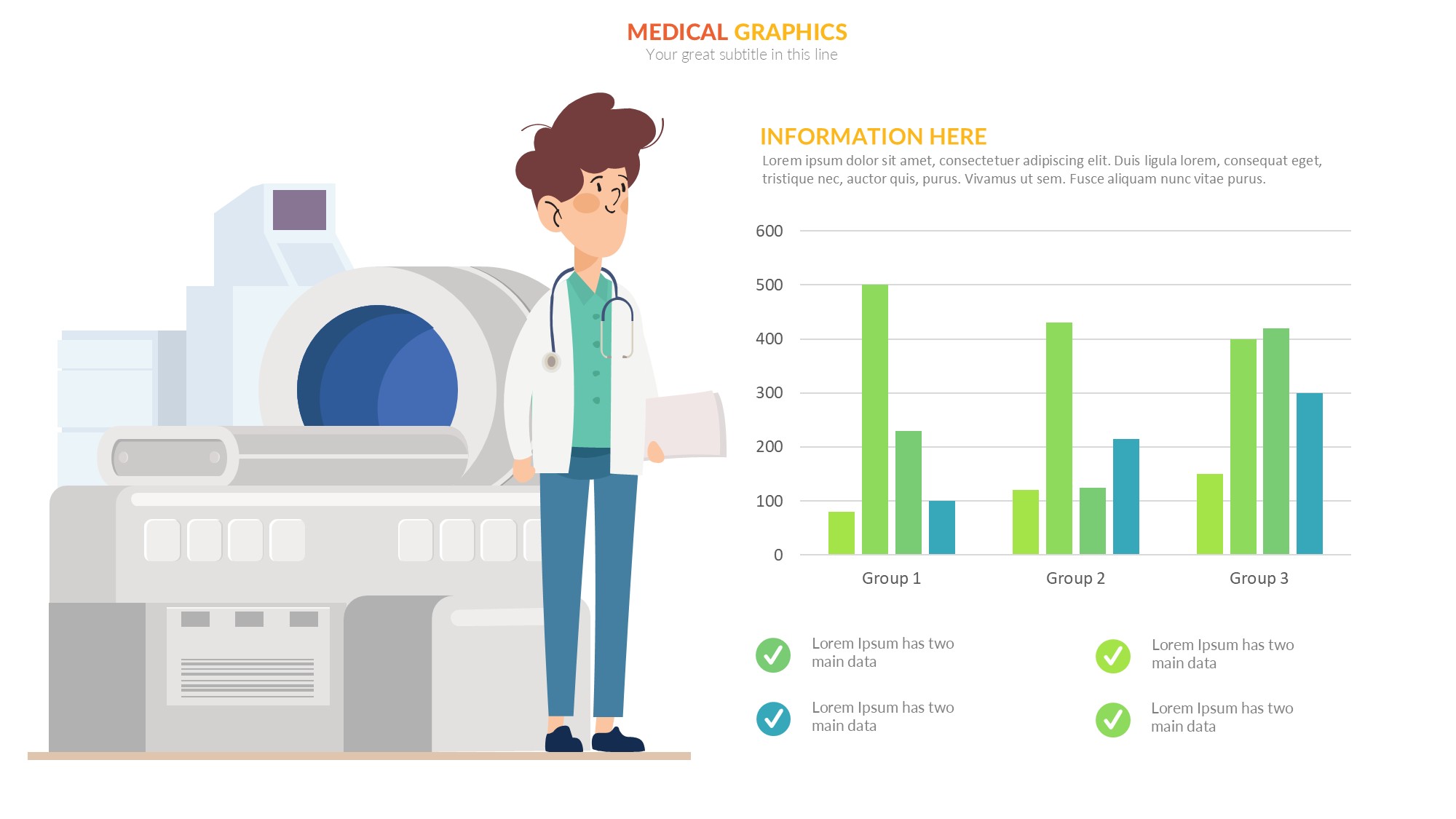 医疗医药图形信息图示PPT模板