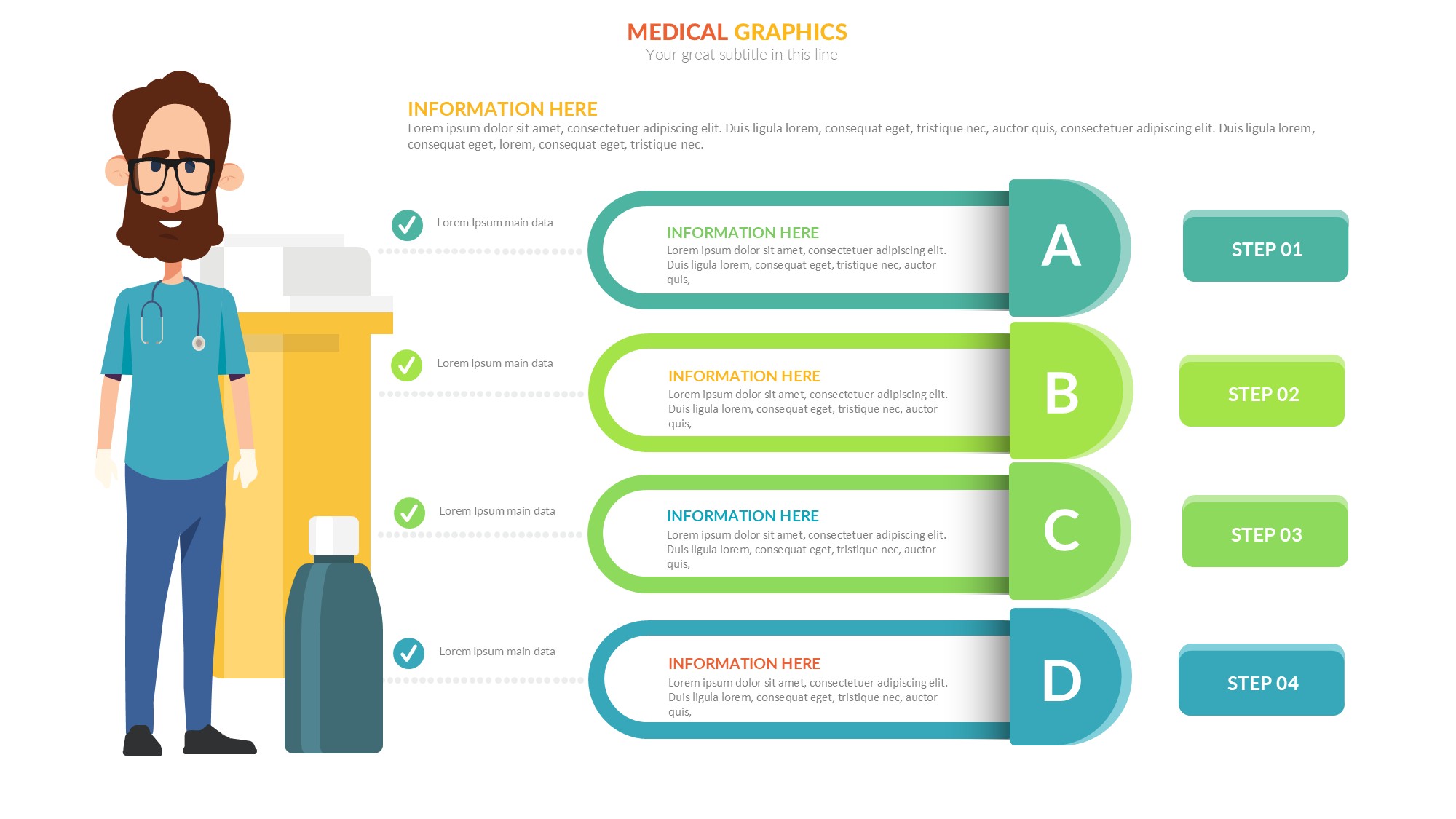 医疗医药图形信息图示PPT模板
