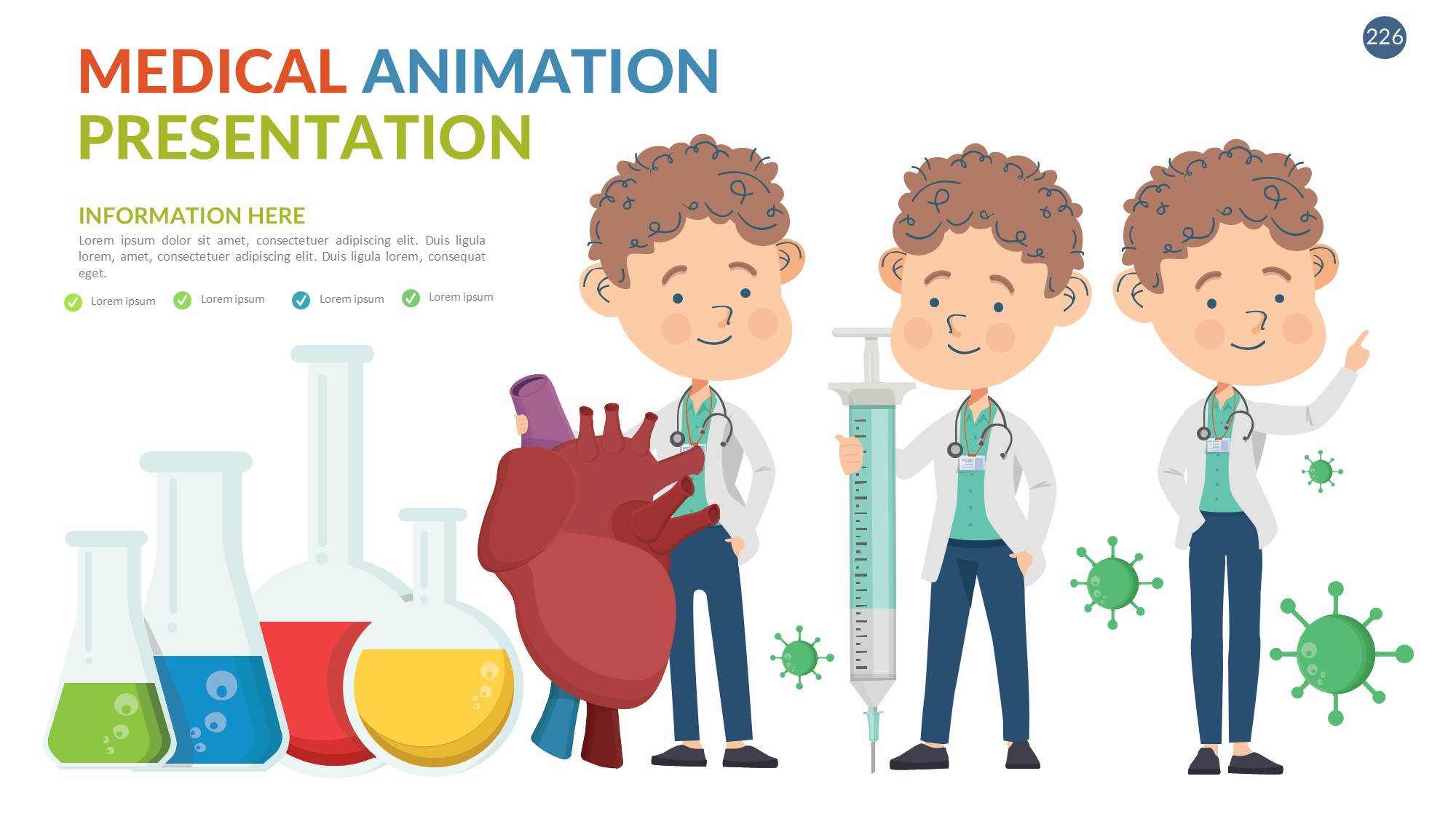 医疗医药图形信息图示PPT模板