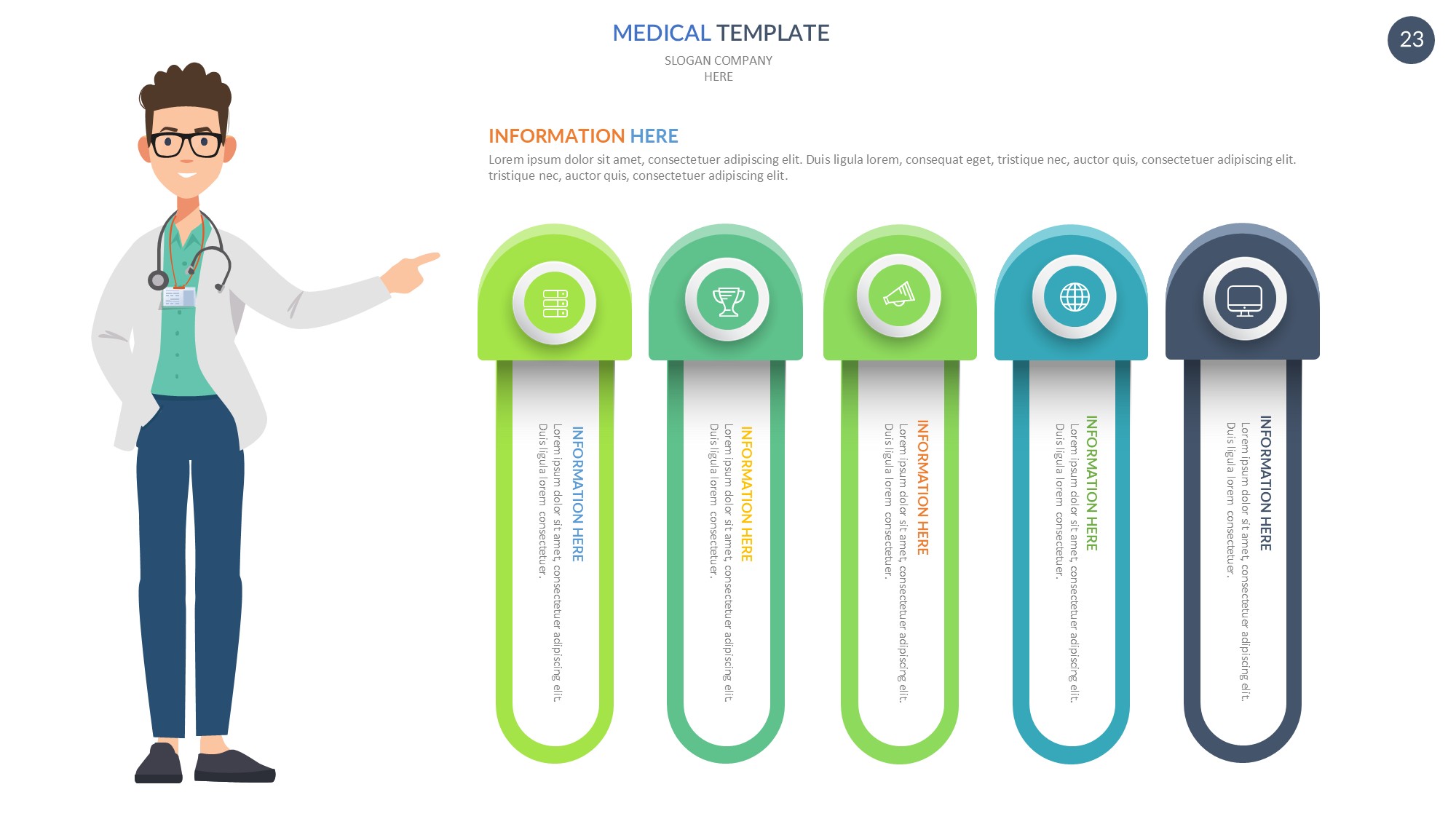 医疗医药图形信息图示PPT模板