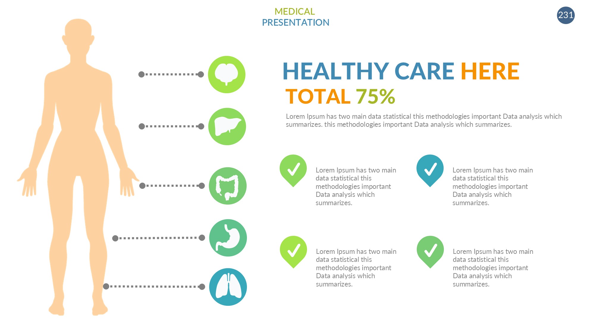 医疗医药图形信息图示PPT模板