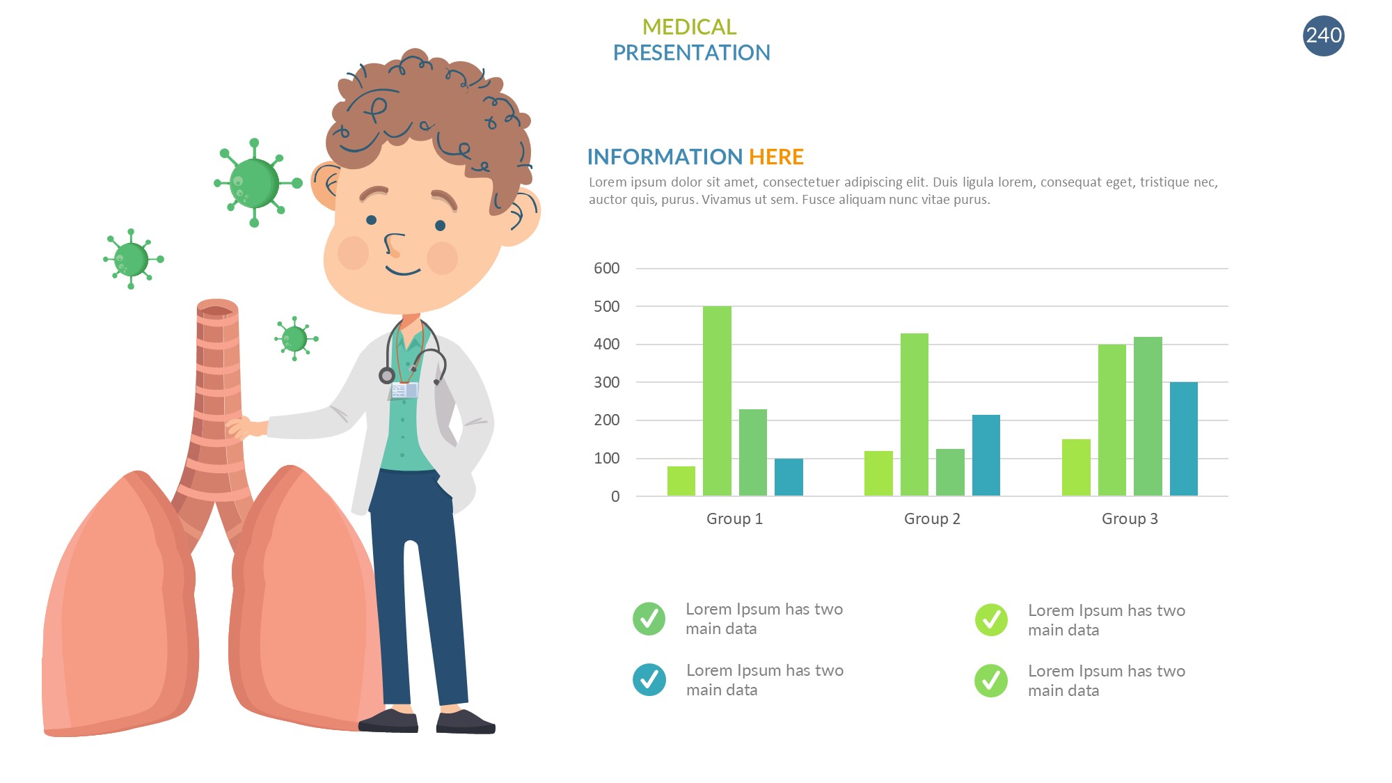 医疗医药图形信息图示PPT模板
