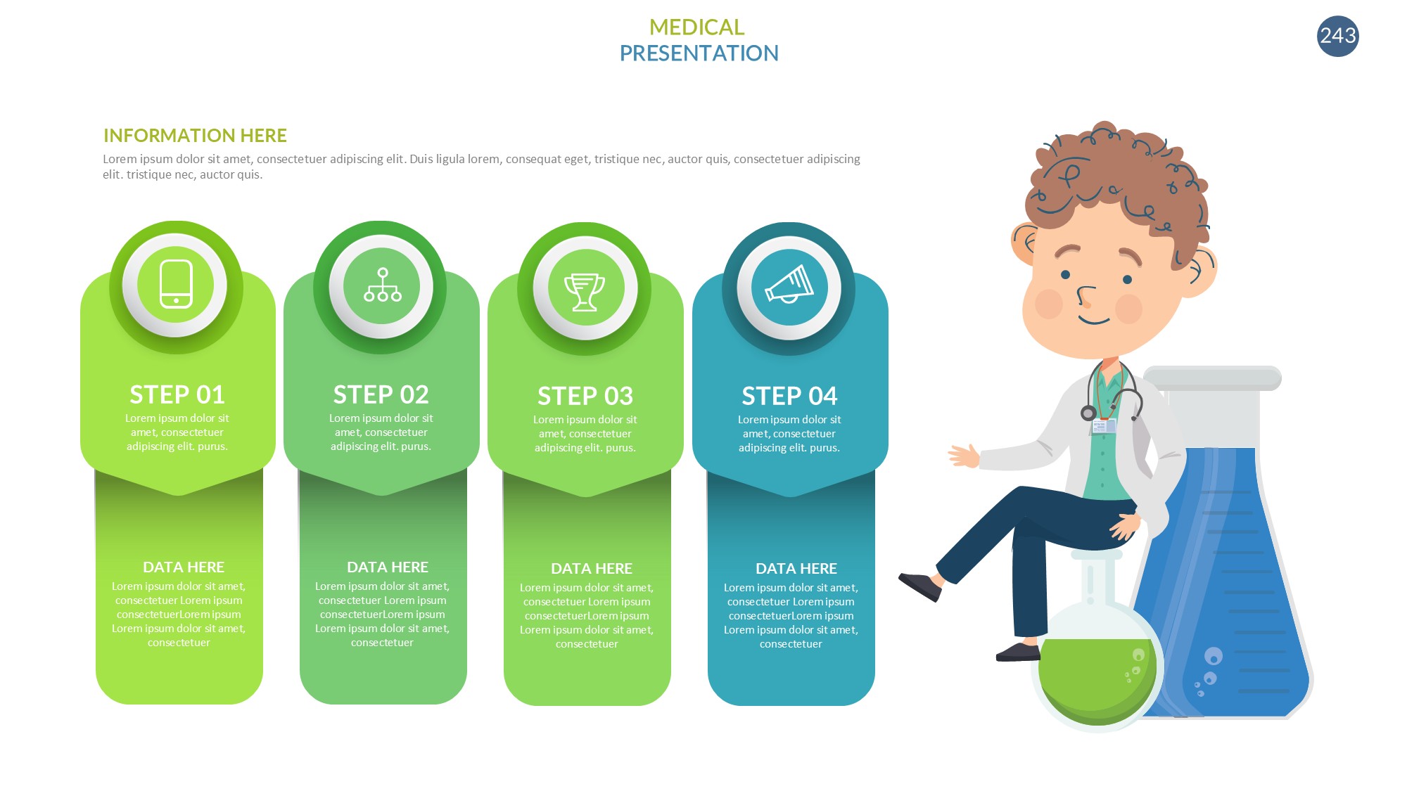 医疗医药图形信息图示PPT模板