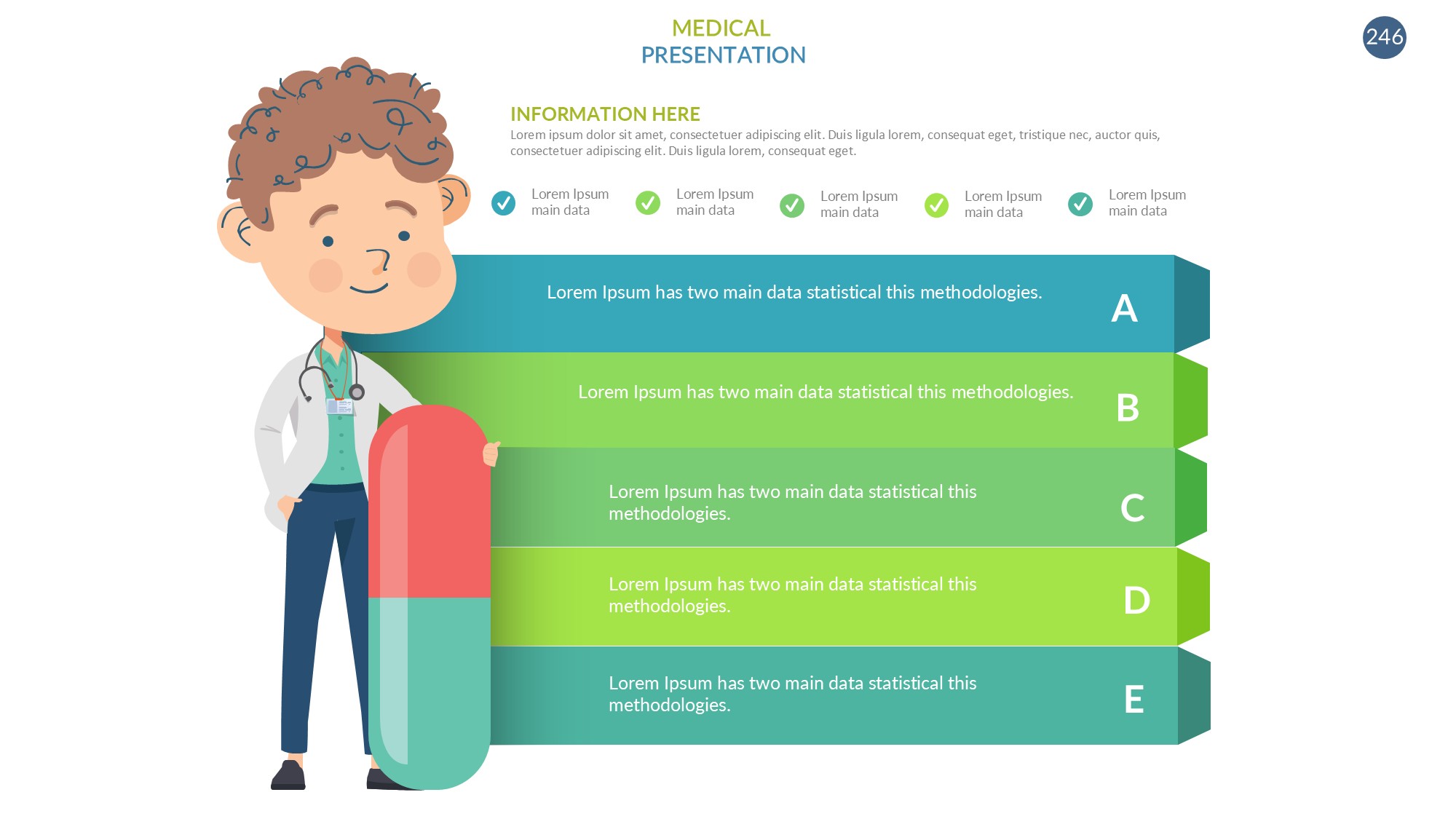 医疗医药图形信息图示PPT模板