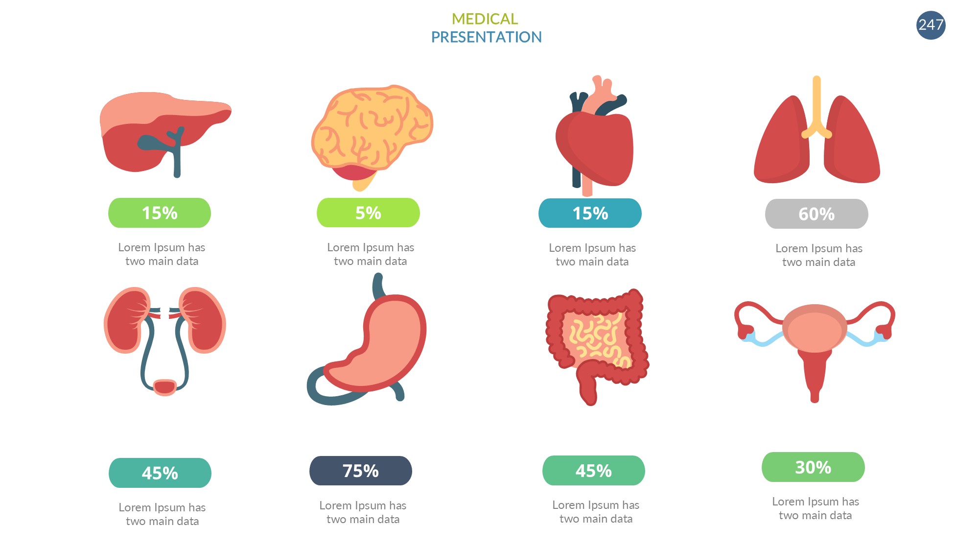 医疗医药图形信息图示PPT模板