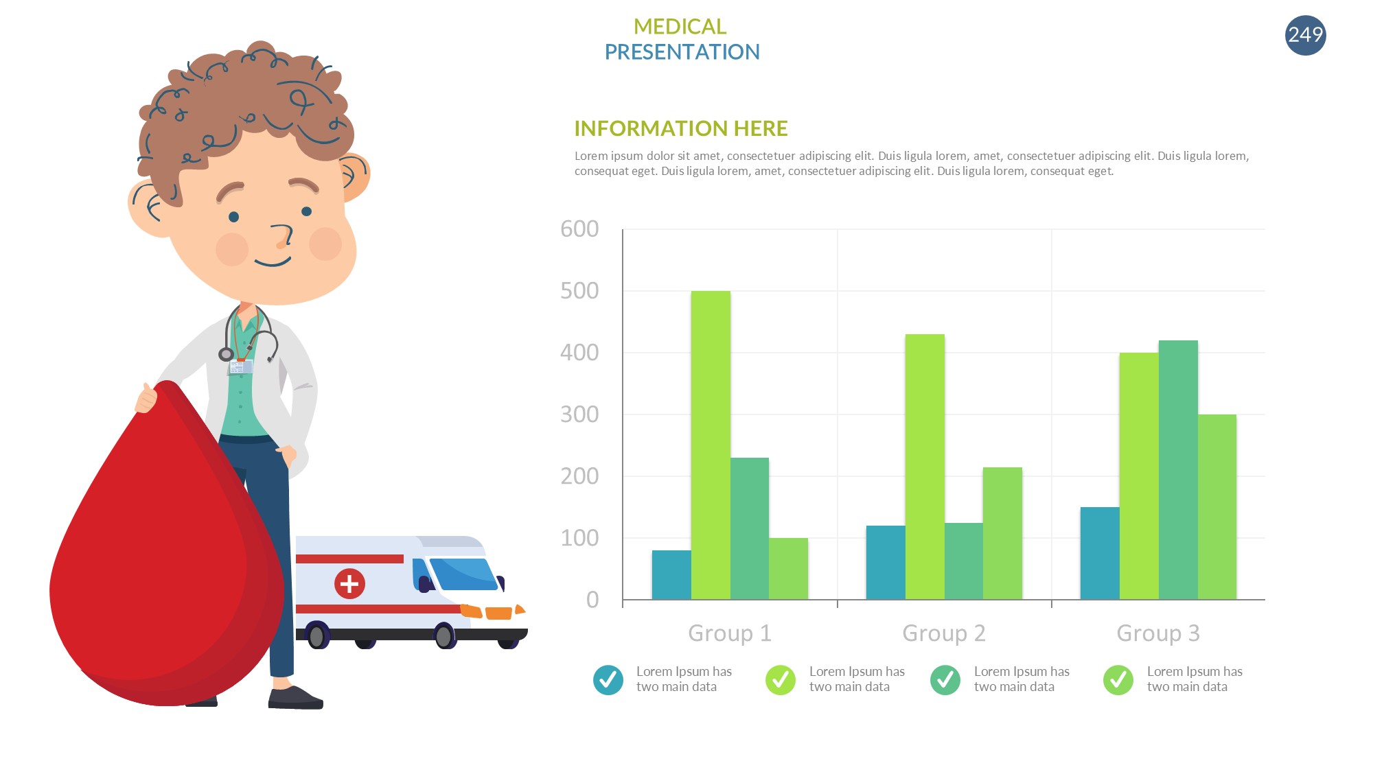 医疗医药图形信息图示PPT模板