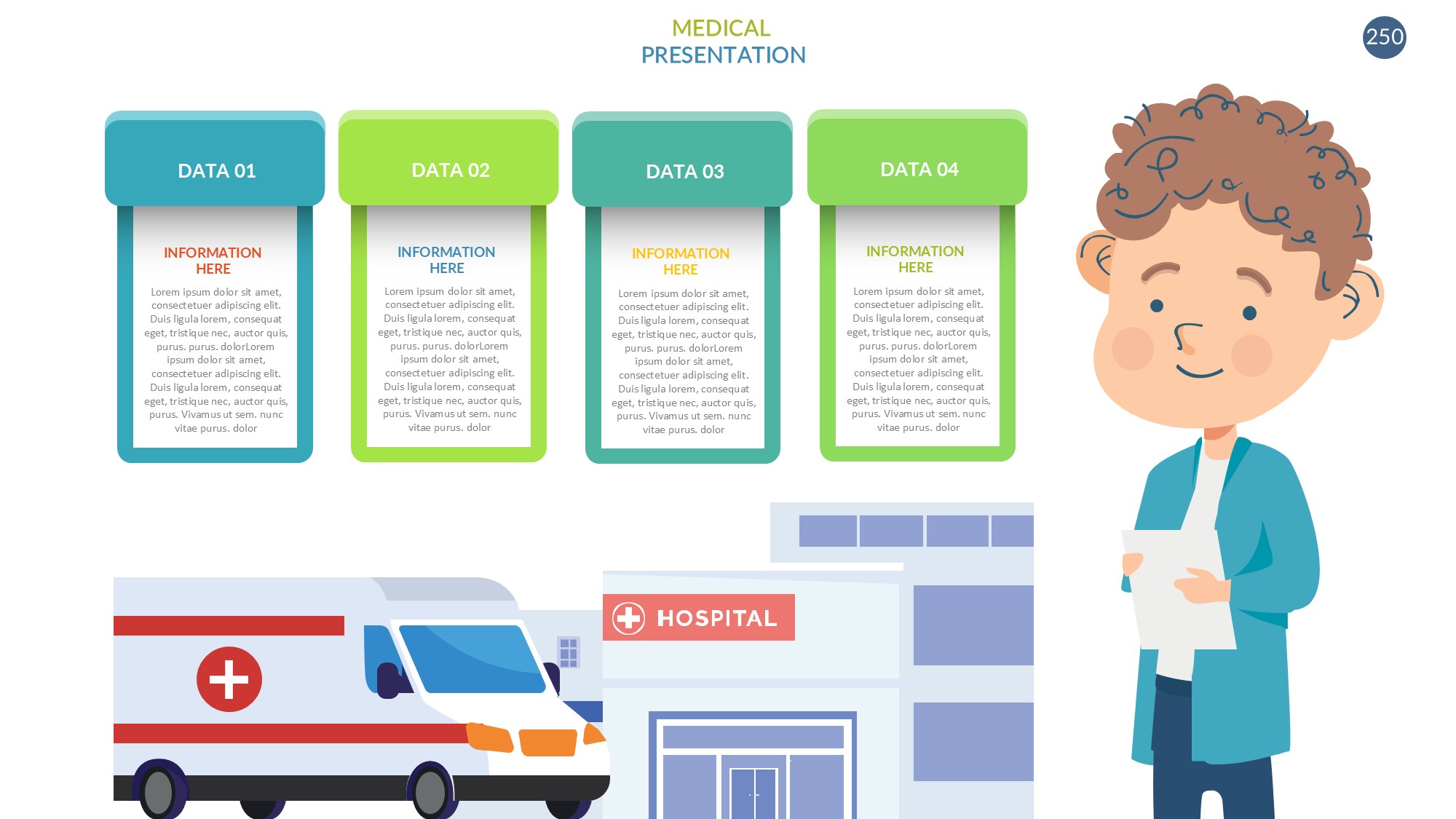 医疗医药图形信息图示PPT模板