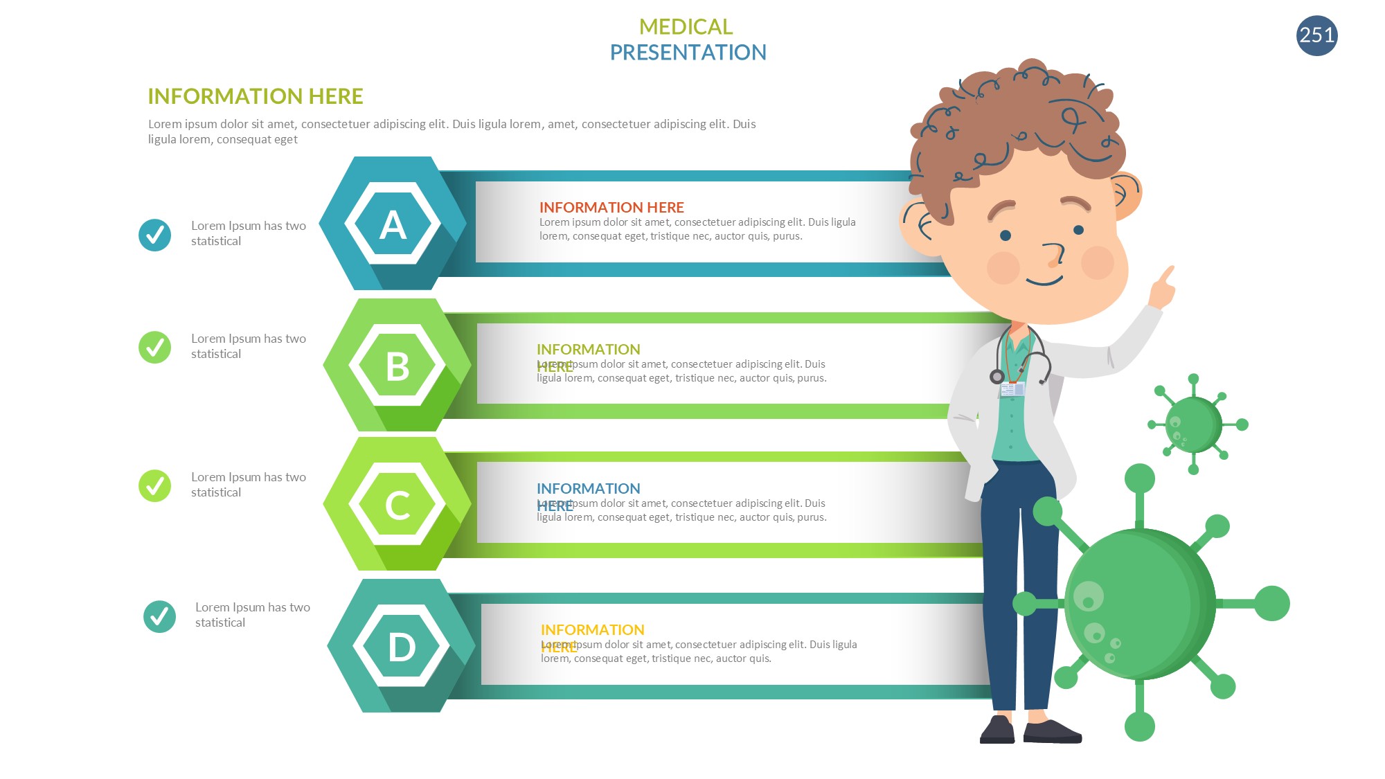 医疗医药图形信息图示PPT模板