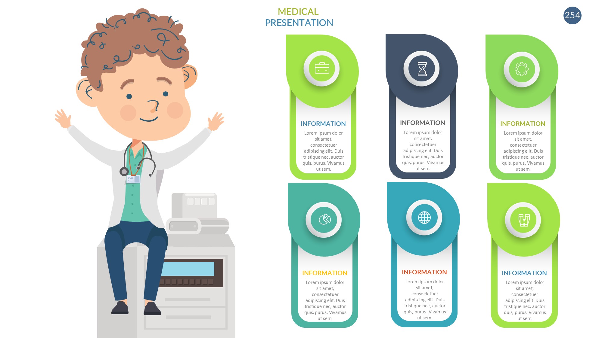 医疗医药图形信息图示PPT模板