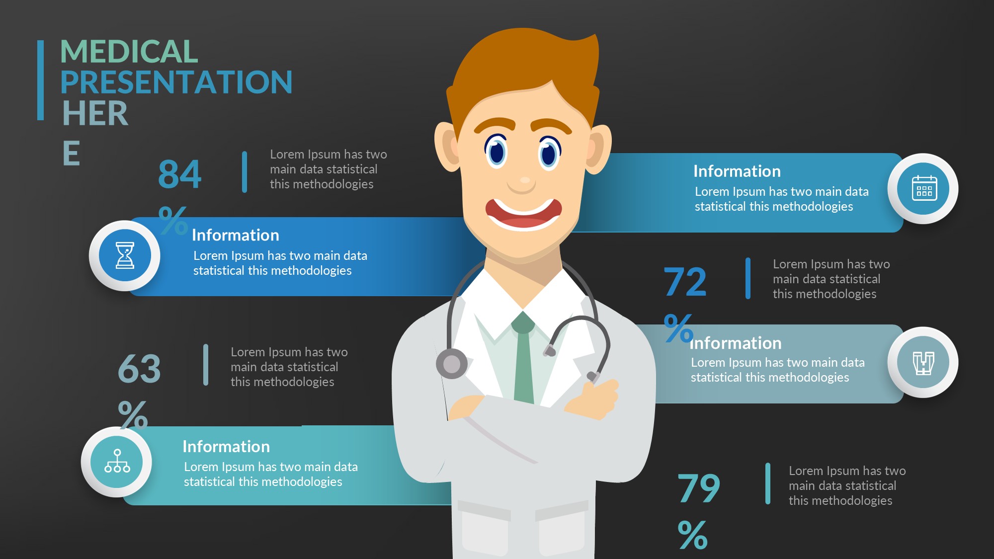 医疗医药图形信息图示PPT模板