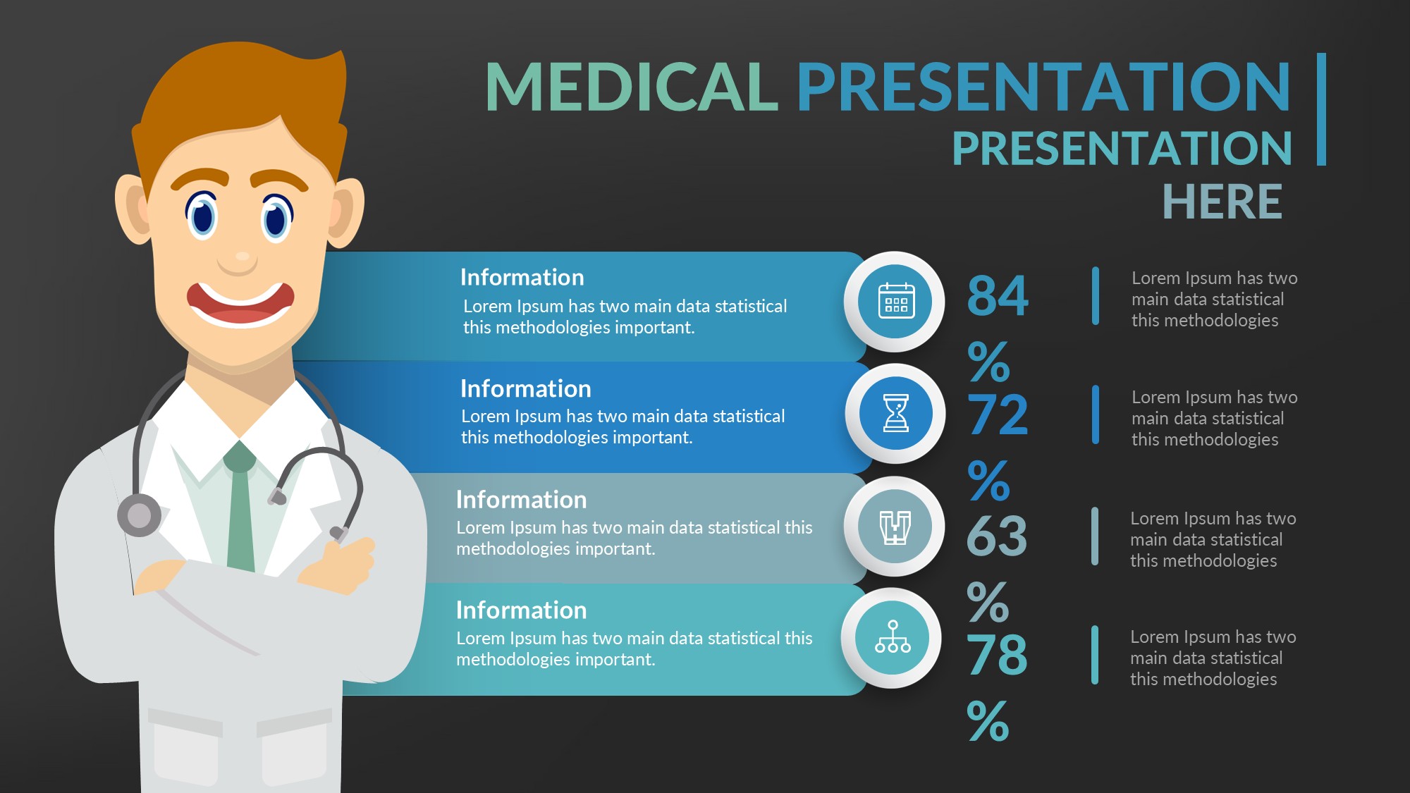医疗医药图形信息图示PPT模板