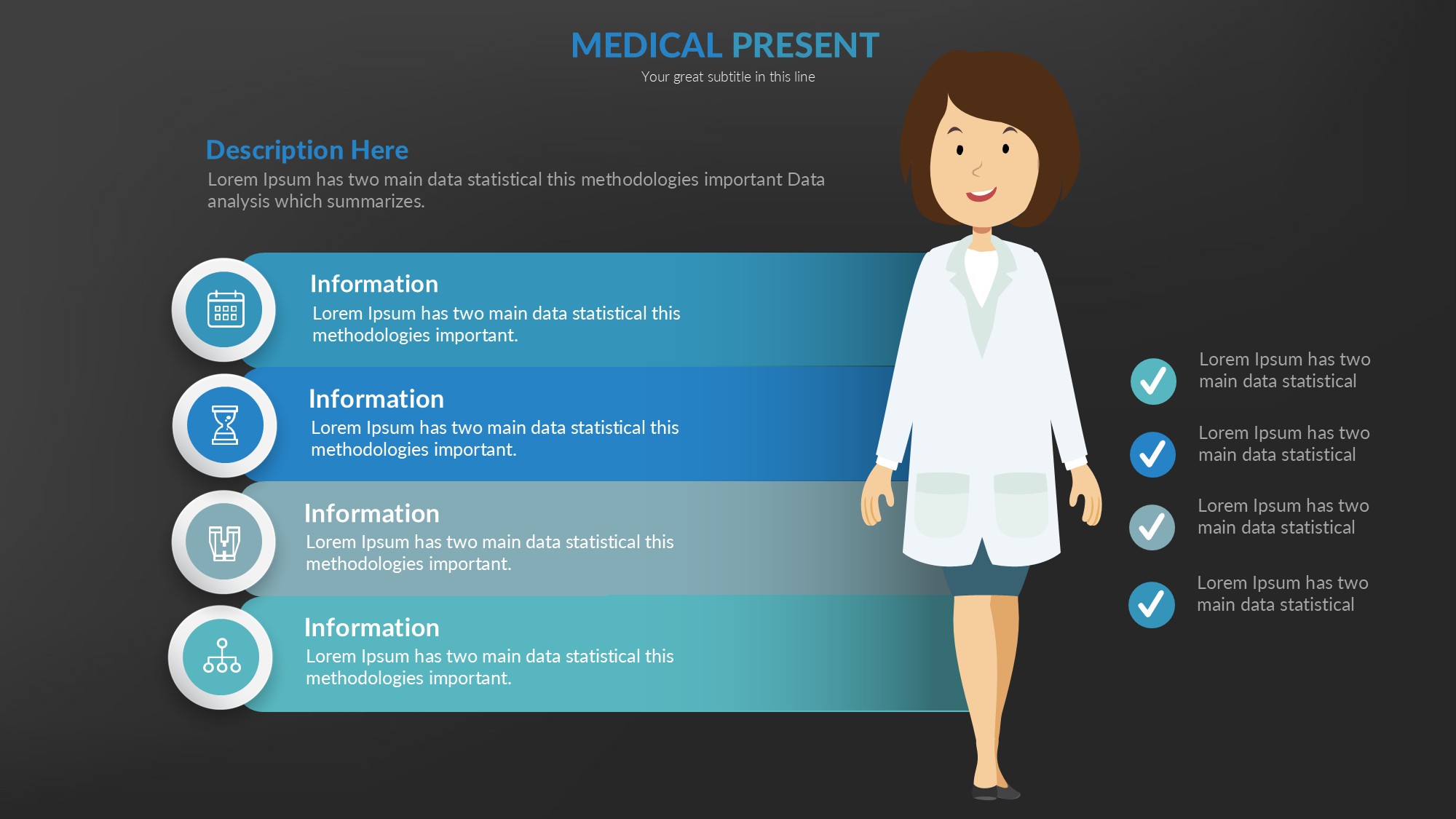 医疗医药图形信息图示PPT模板