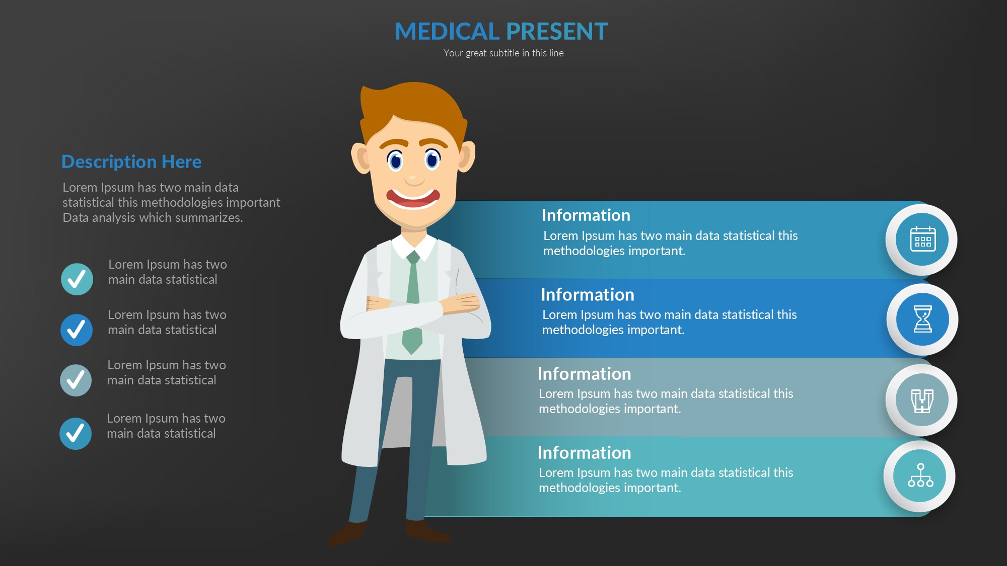 医疗医药图形信息图示PPT模板