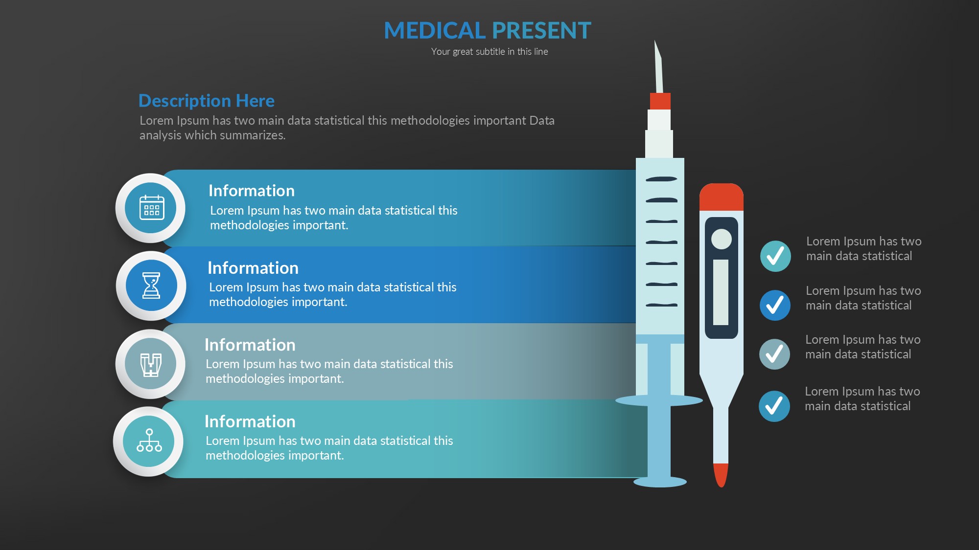 医疗医药图形信息图示PPT模板