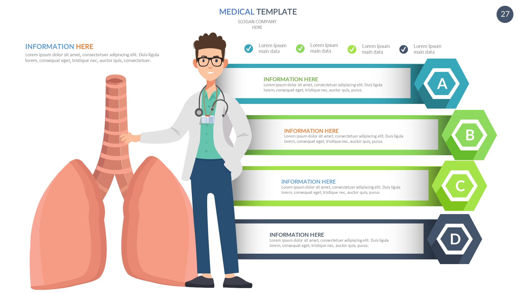 医疗医药图形信息图示PPT模板