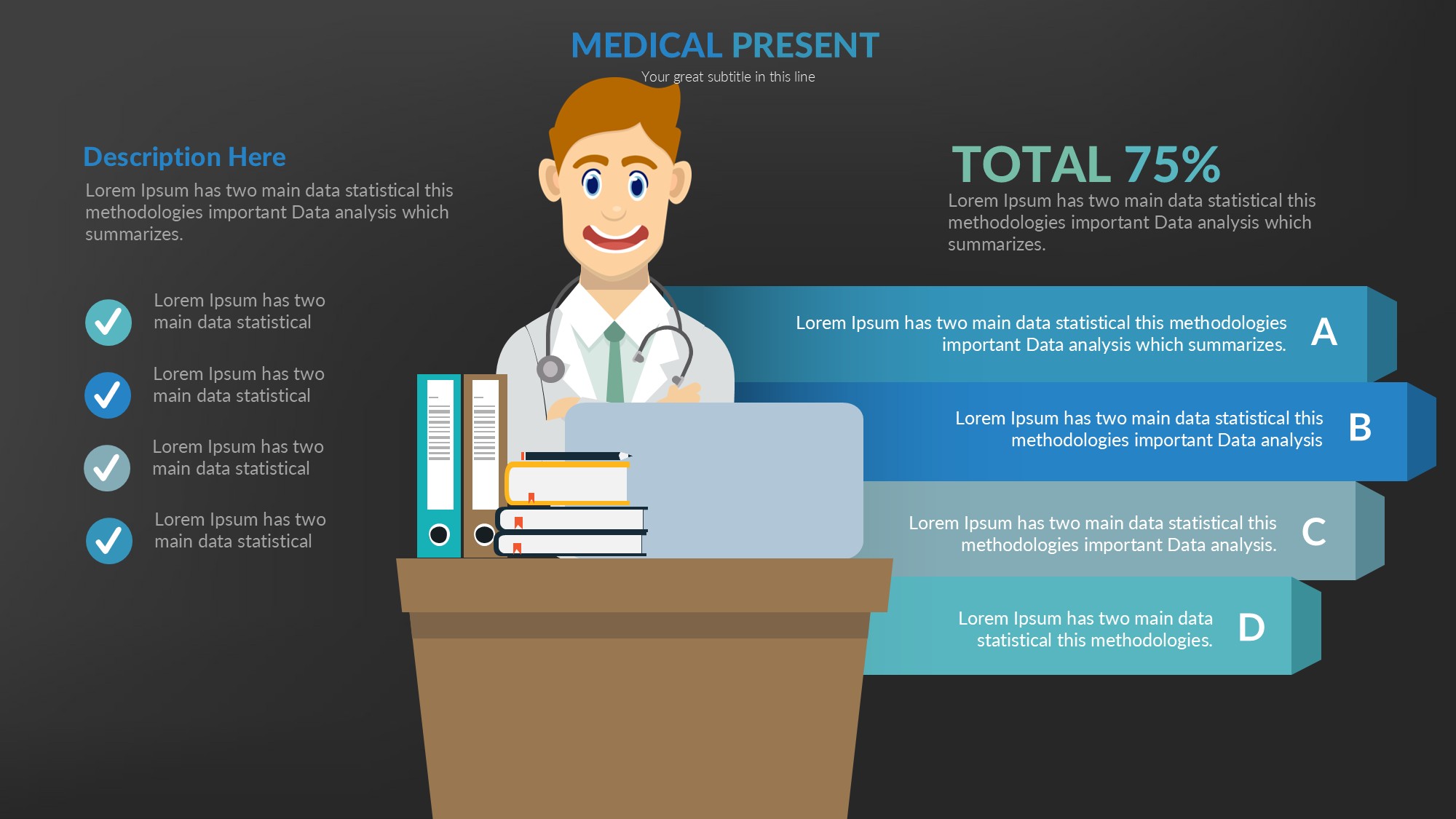 医疗医药图形信息图示PPT模板