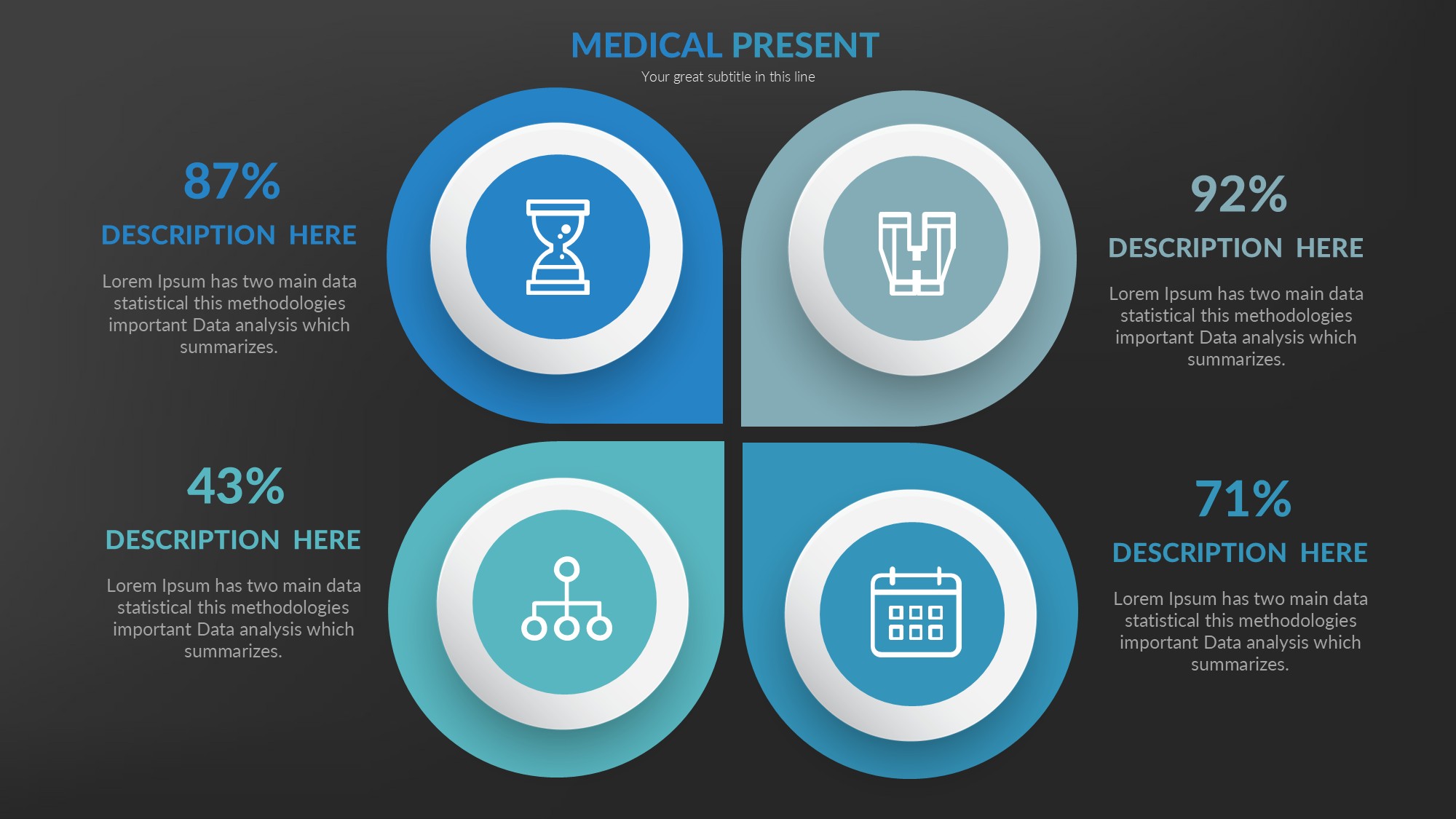 医疗医药图形信息图示PPT模板