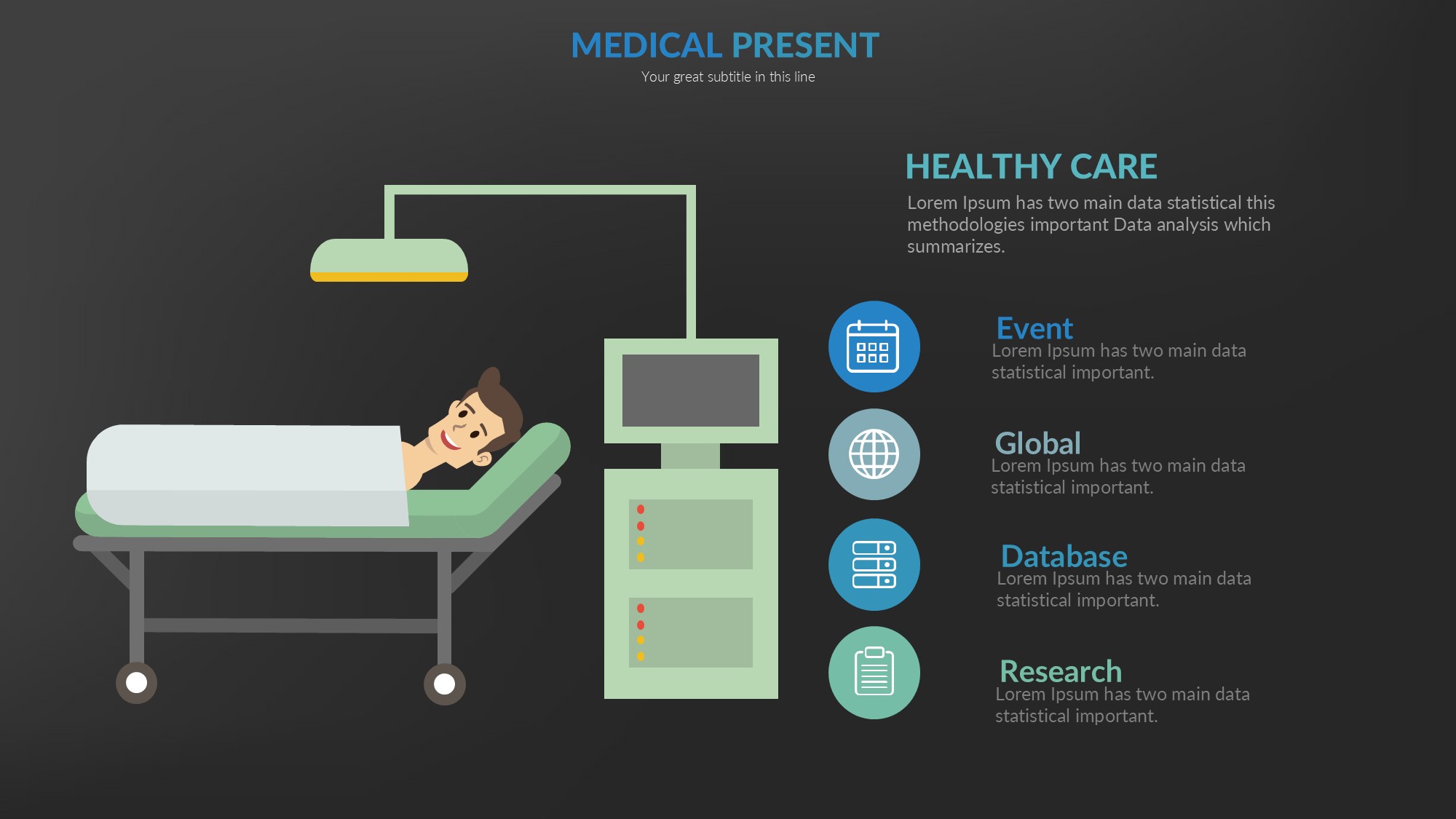 医疗医药图形信息图示PPT模板