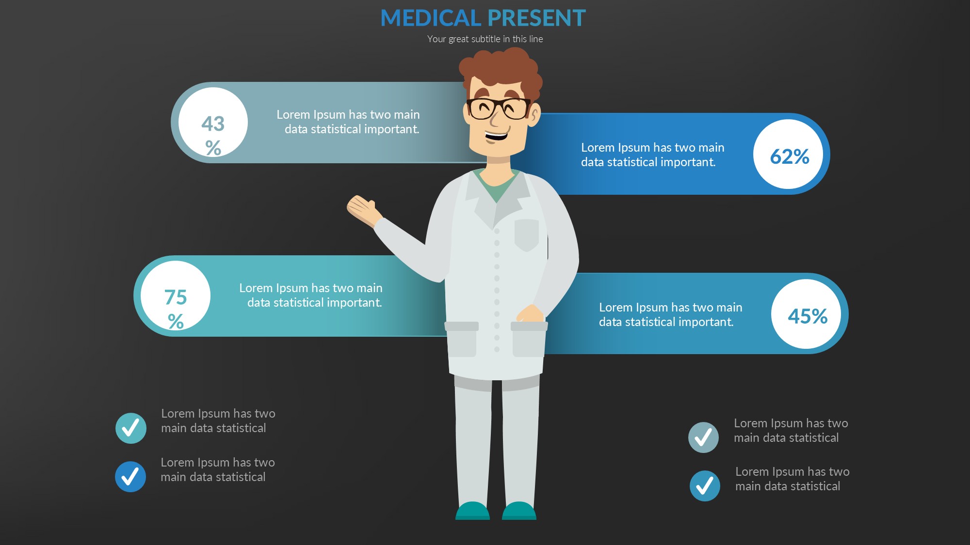 医疗医药图形信息图示PPT模板