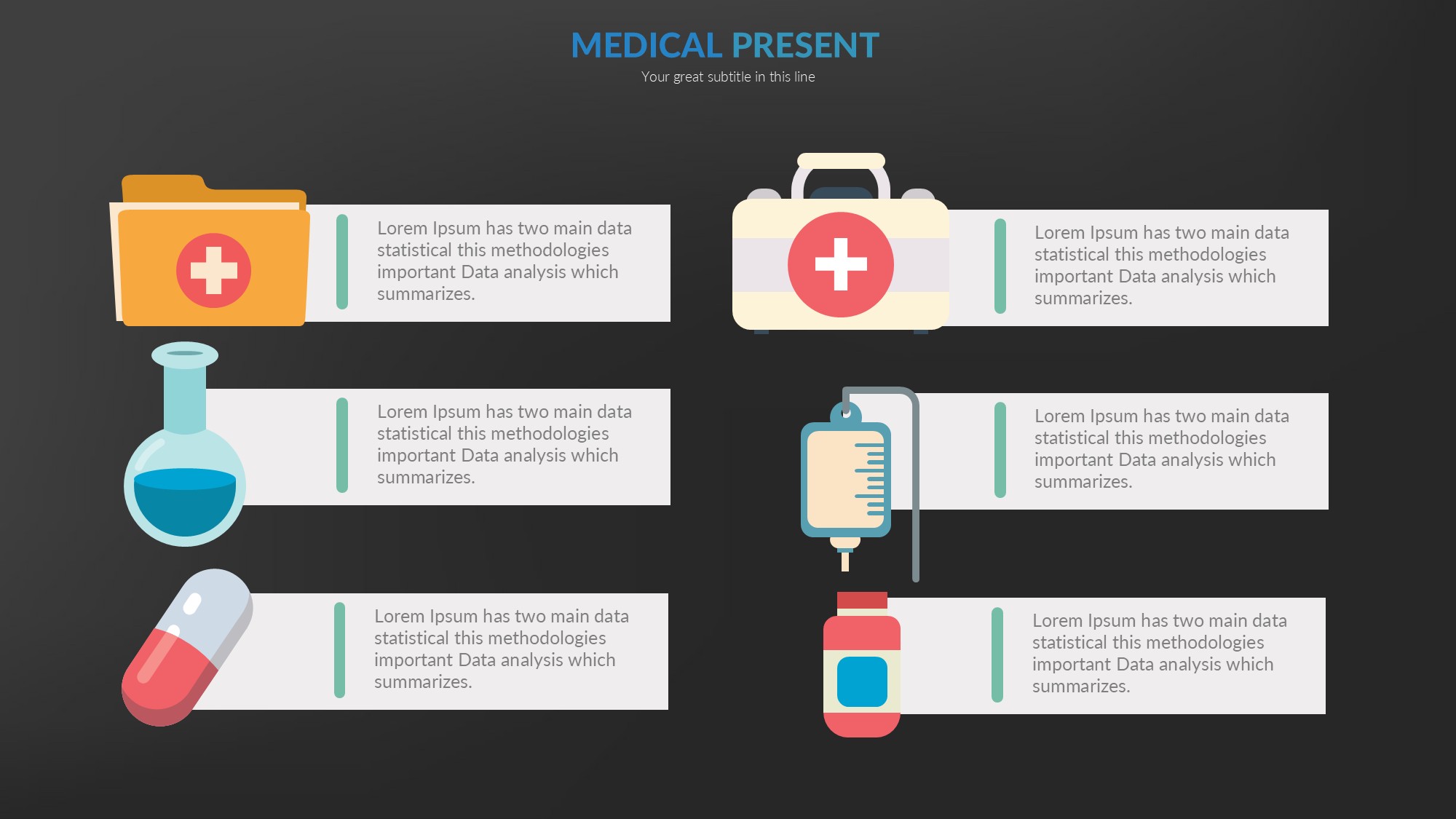 医疗医药图形信息图示PPT模板