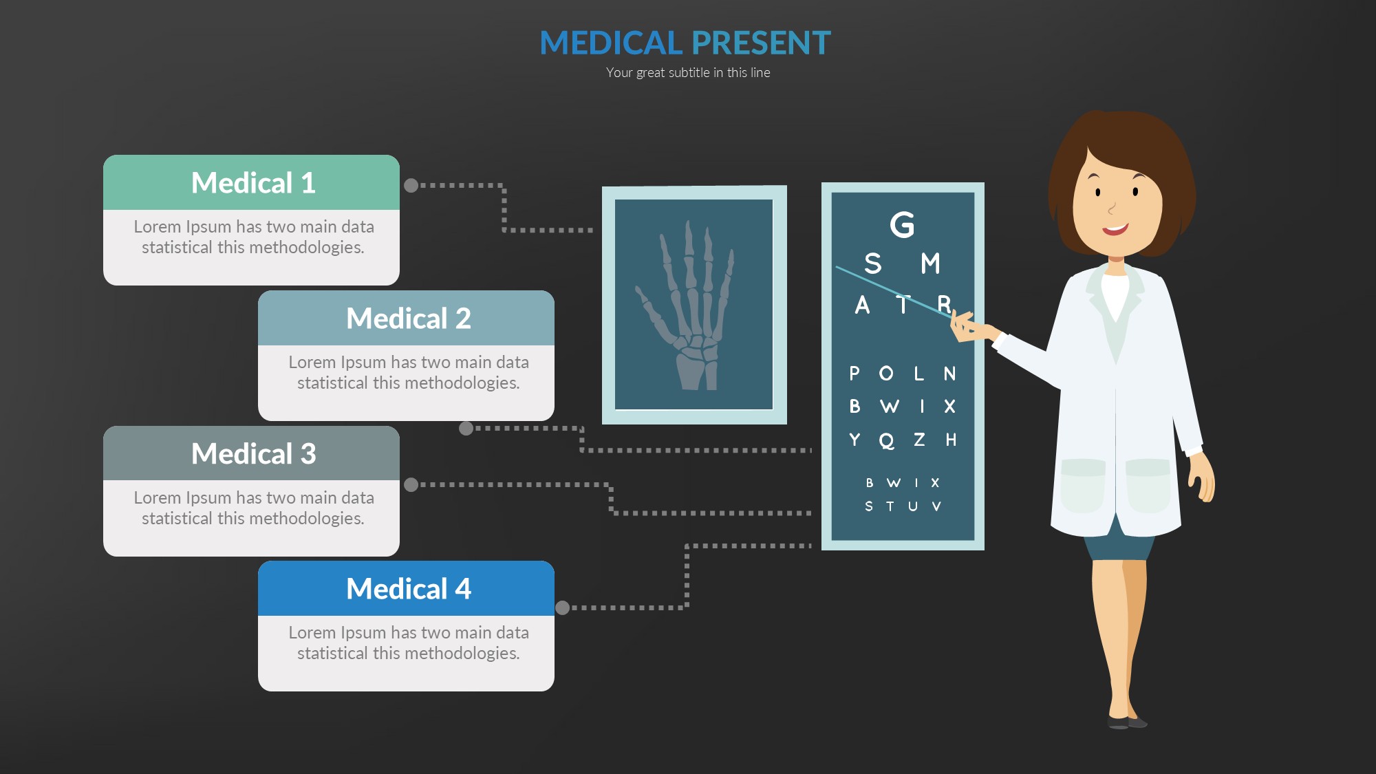 医疗医药图形信息图示PPT模板