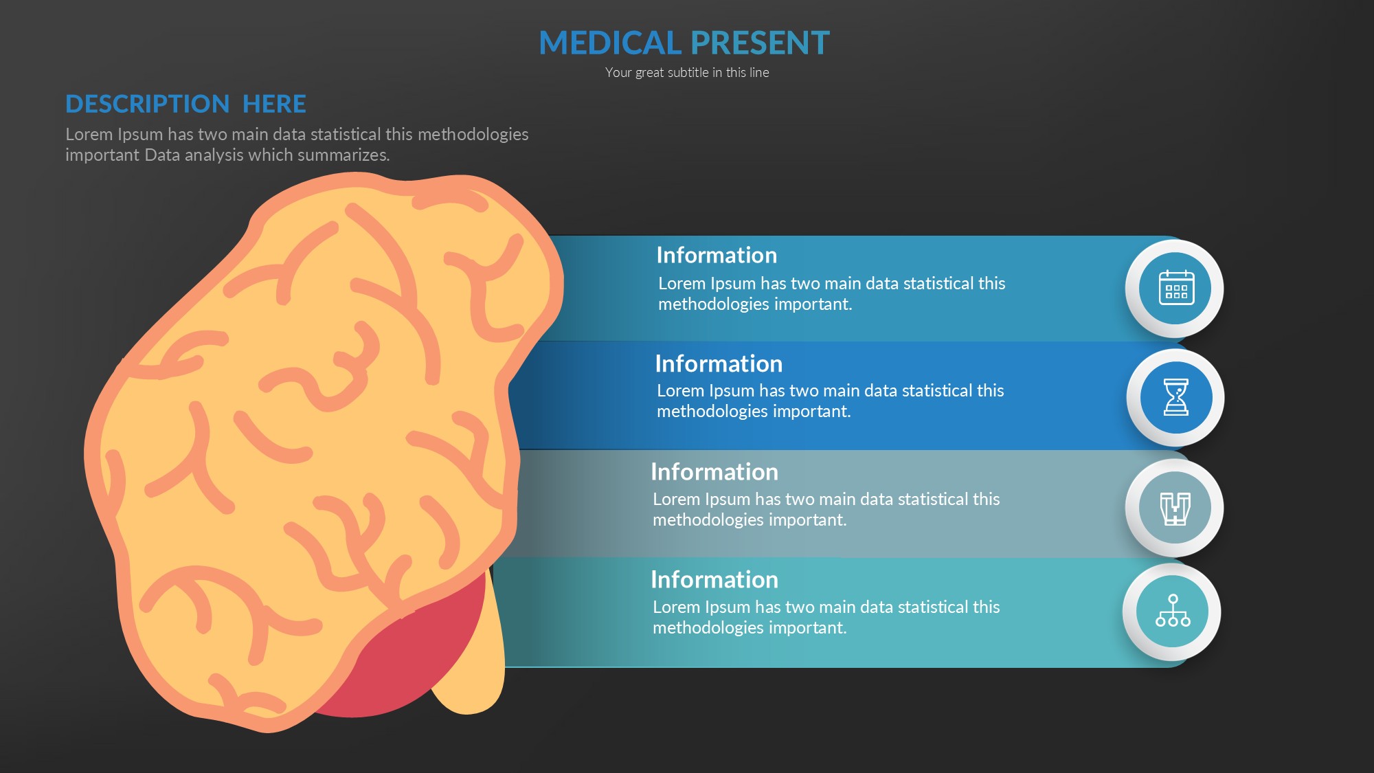 医疗医药图形信息图示PPT模板
