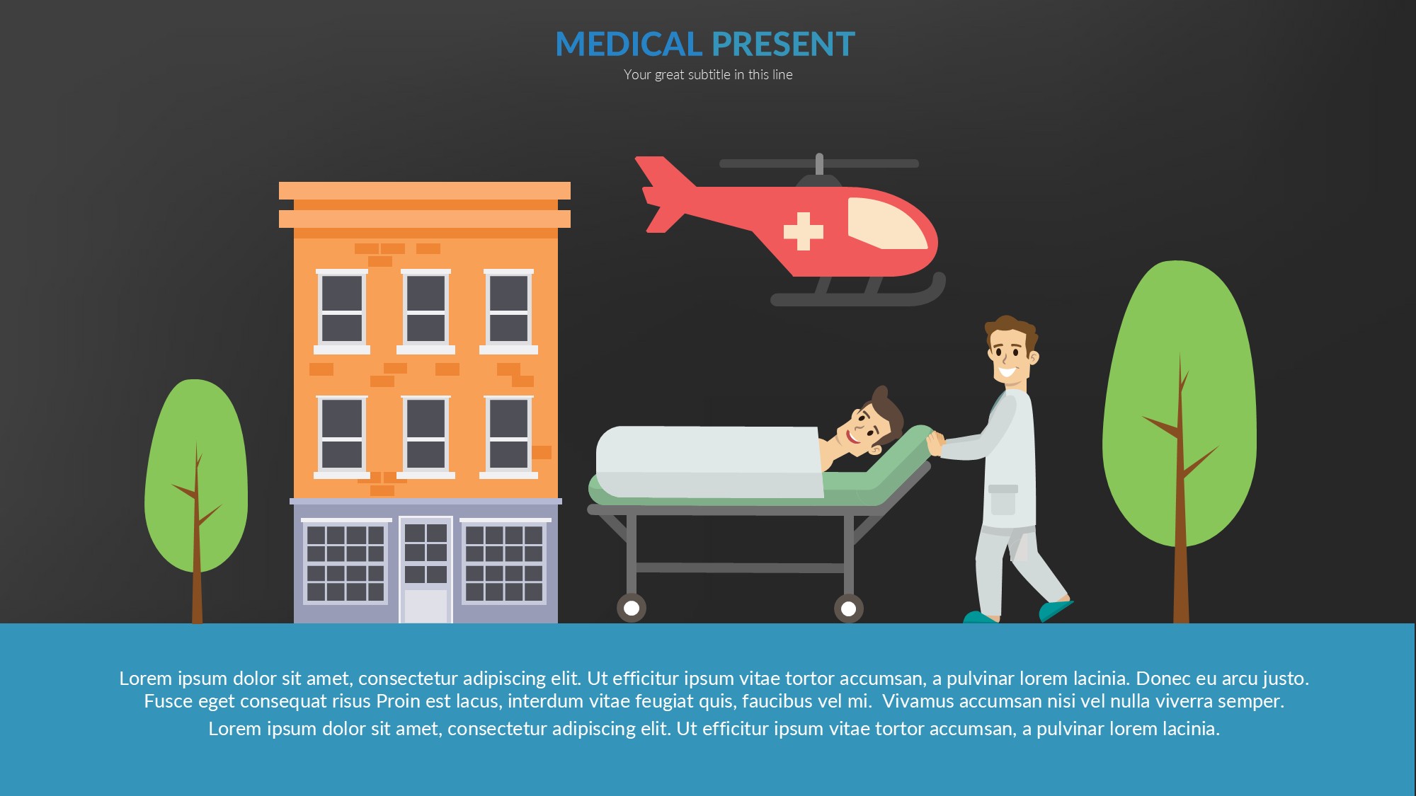 医疗医药图形信息图示PPT模板