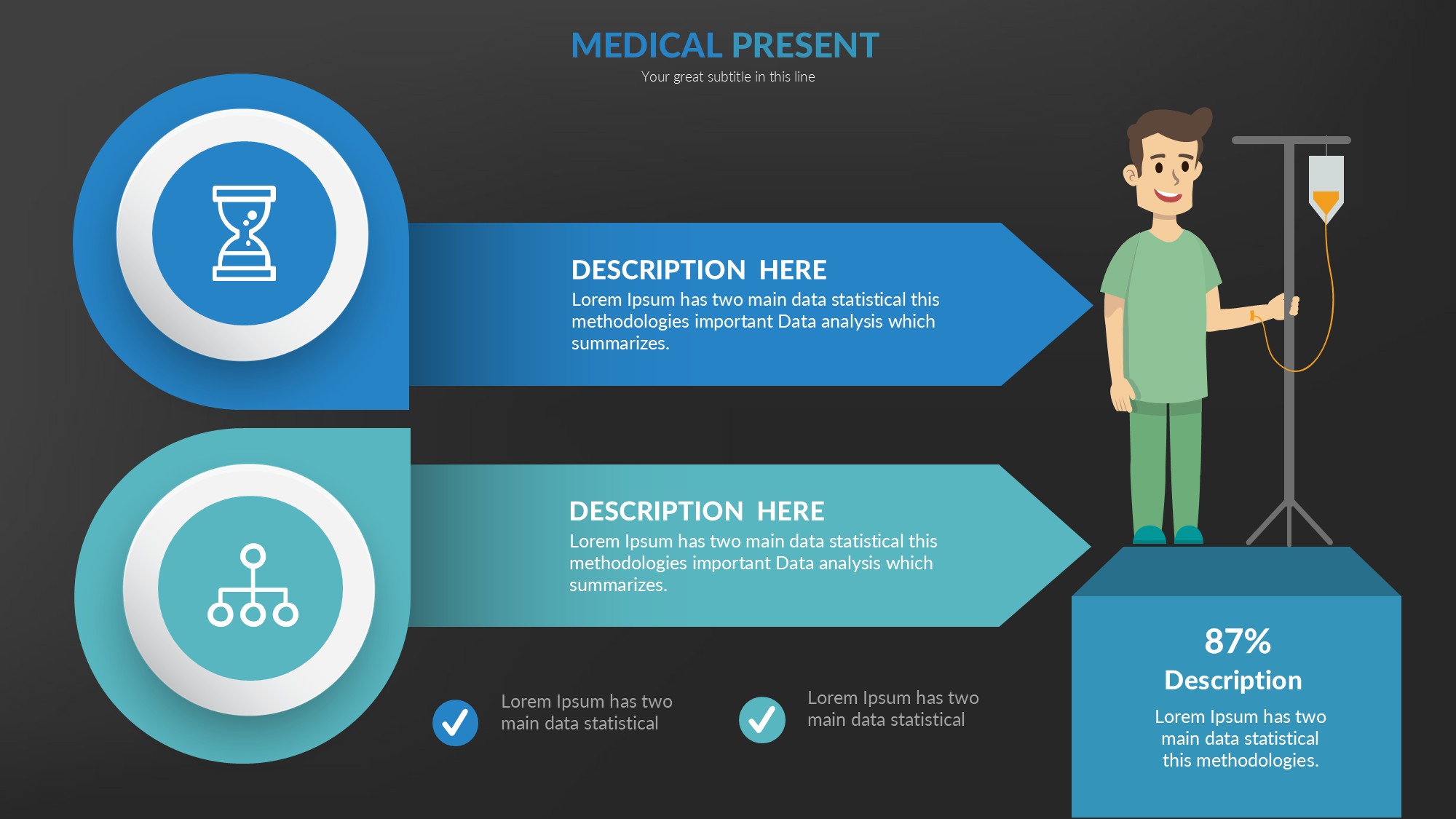医疗医药图形信息图示PPT模板