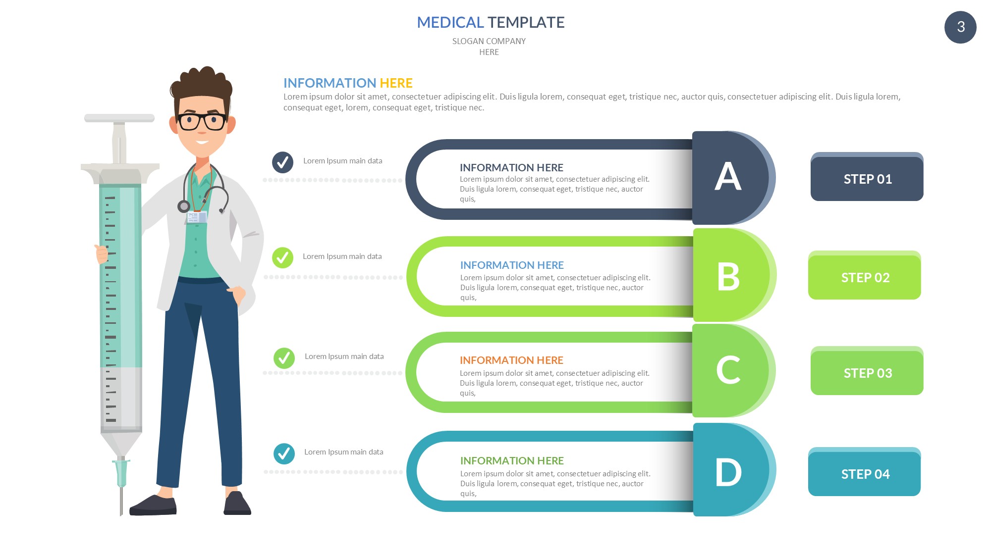 医疗医药图形信息图示PPT模板