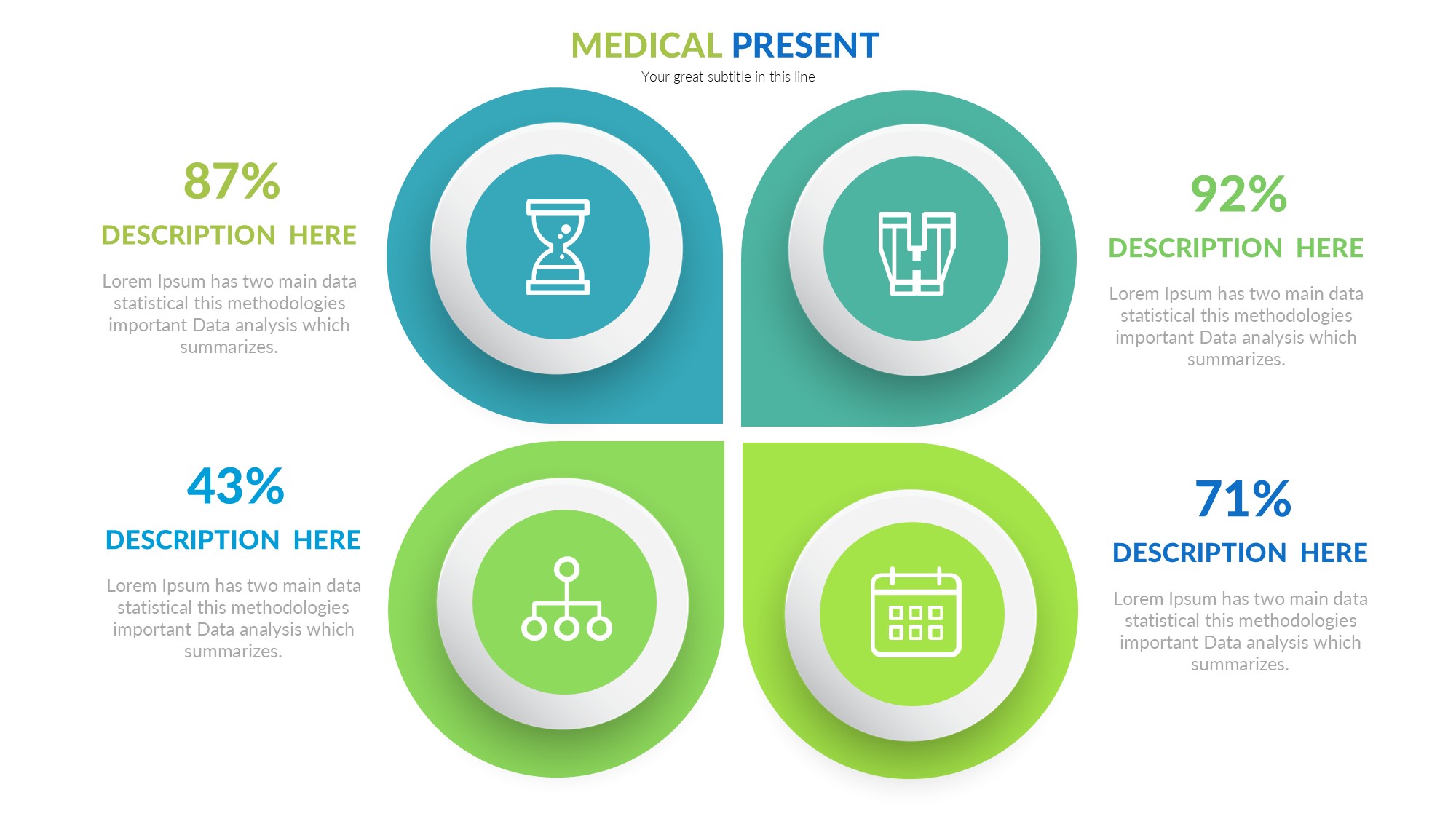 医疗医药图形信息图示PPT模板