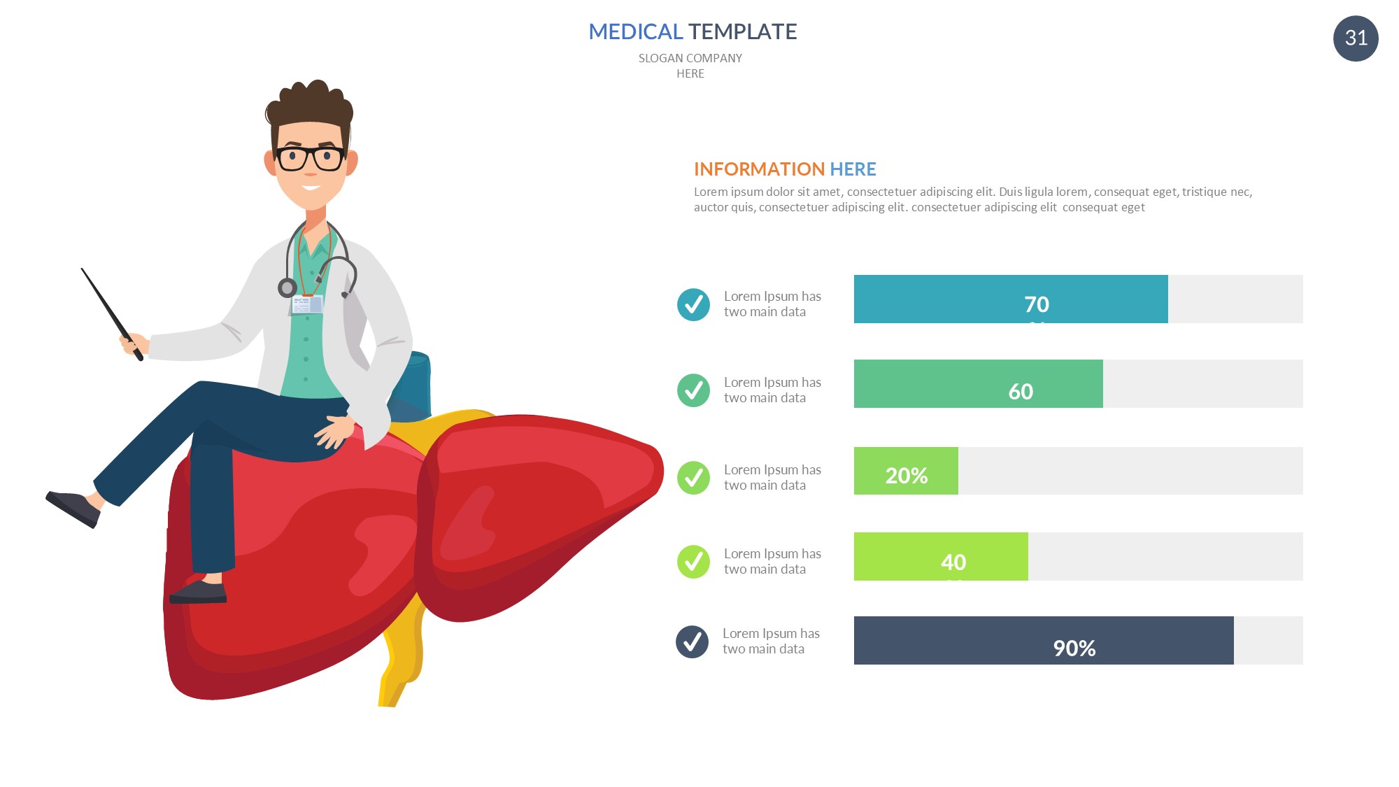 医疗医药图形信息图示PPT模板