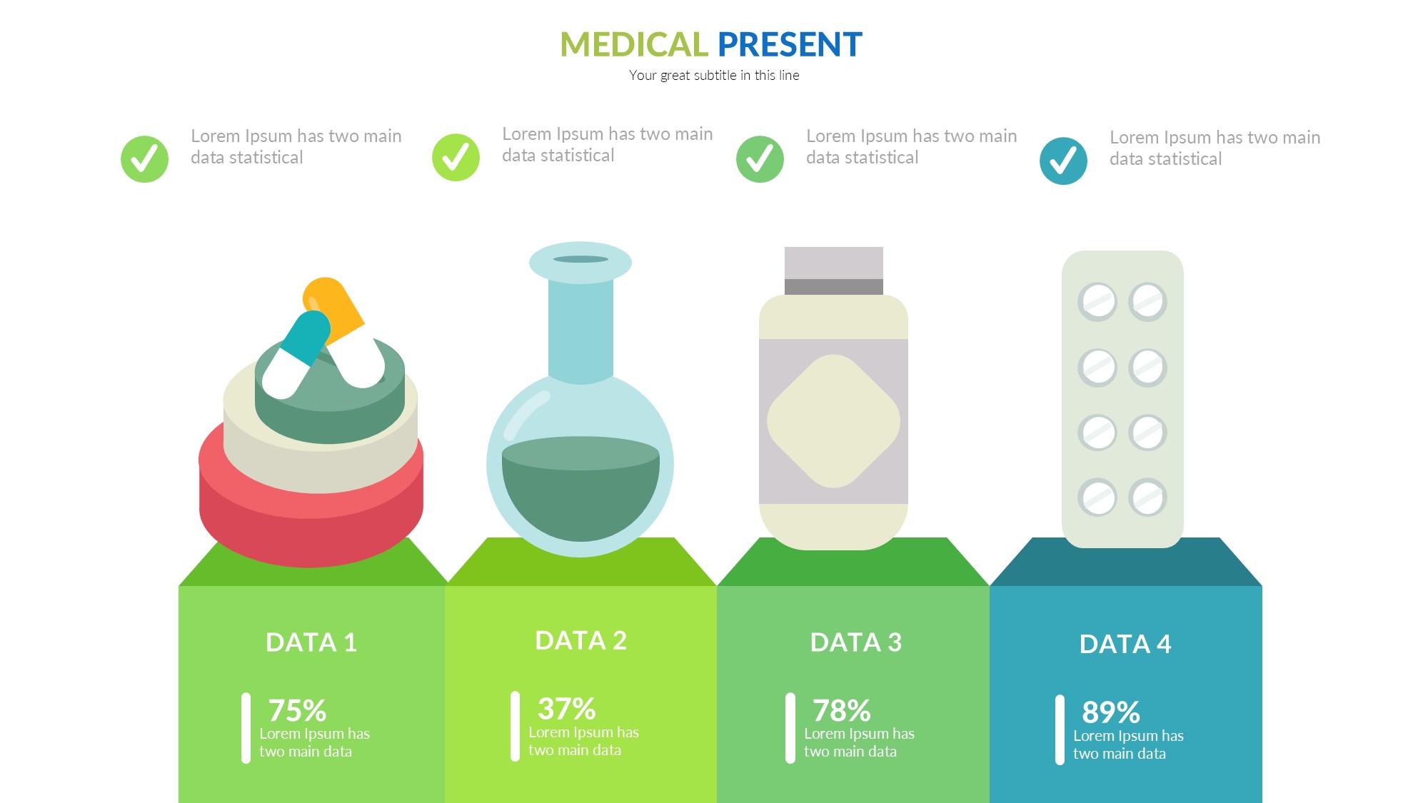 医疗医药图形信息图示PPT模板