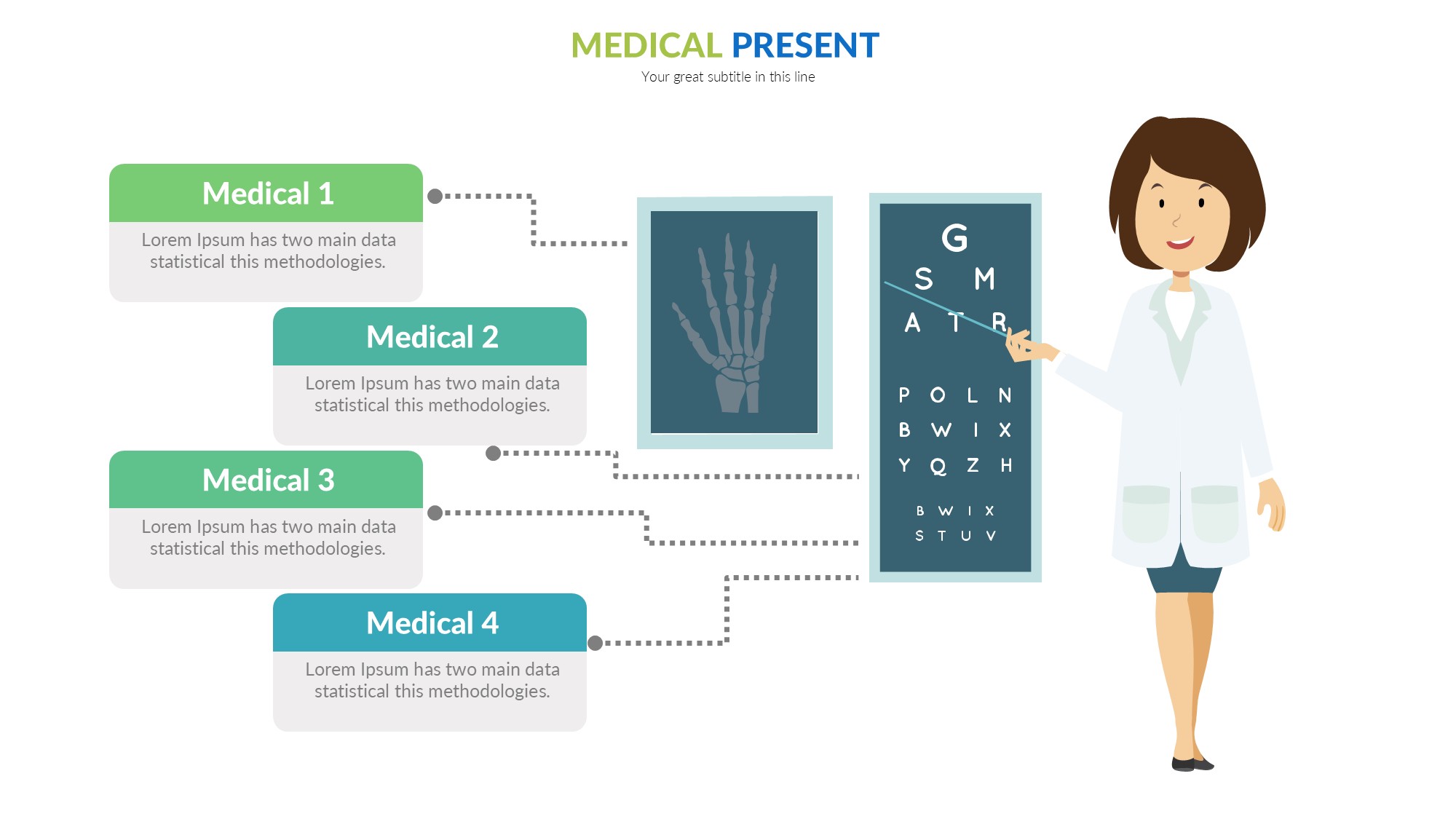 医疗医药图形信息图示PPT模板