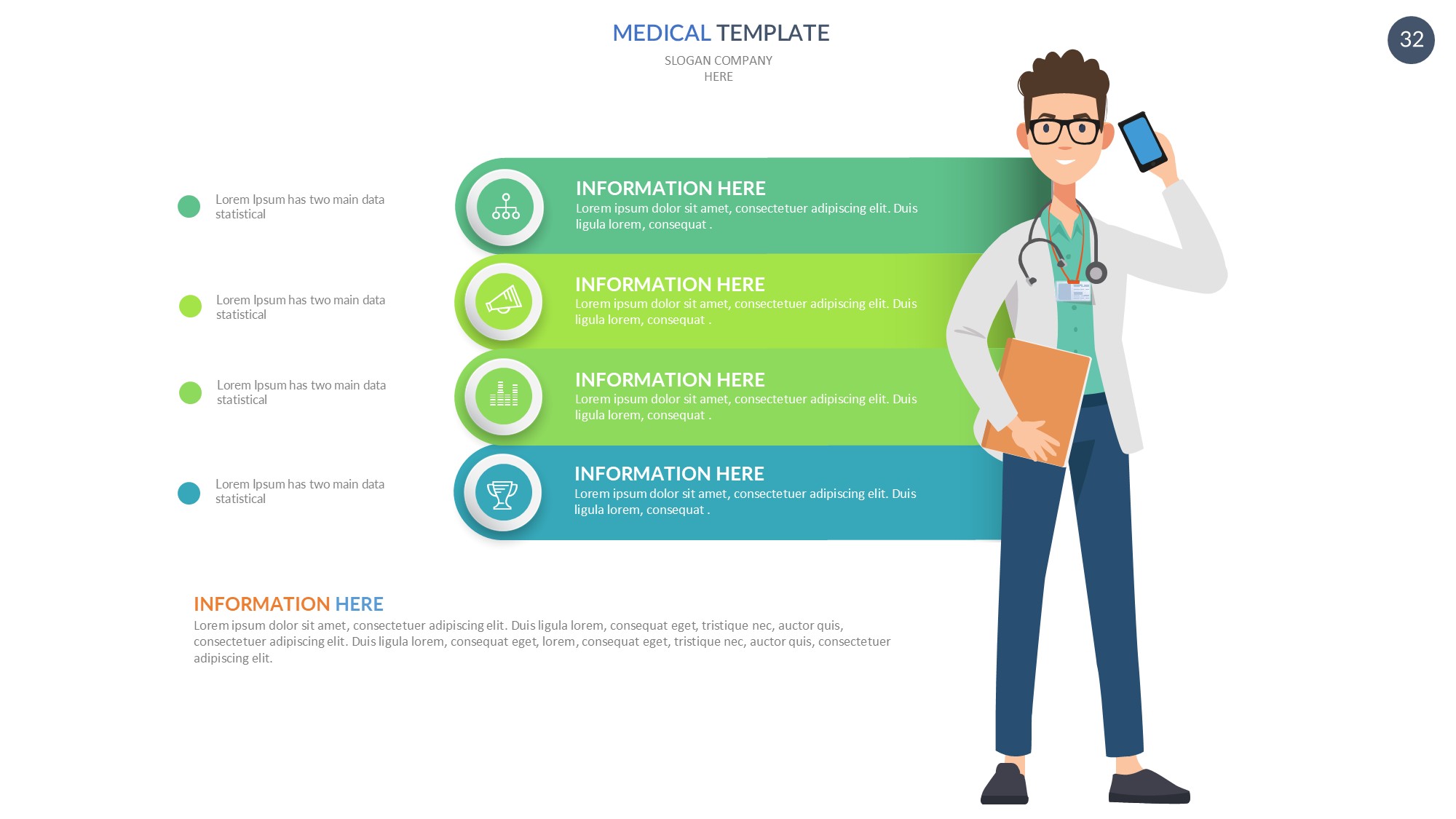 医疗医药图形信息图示PPT模板