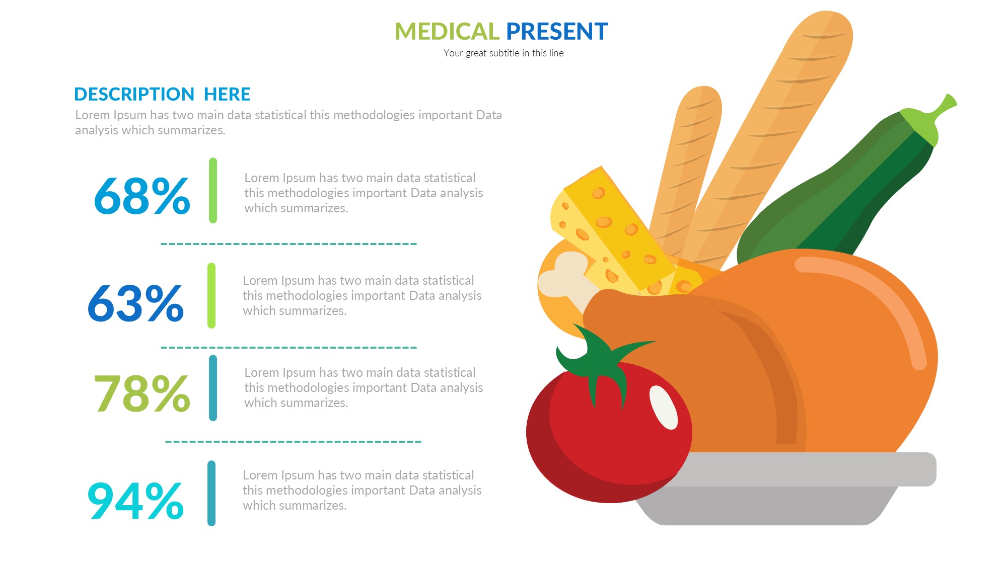 医疗医药图形信息图示PPT模板