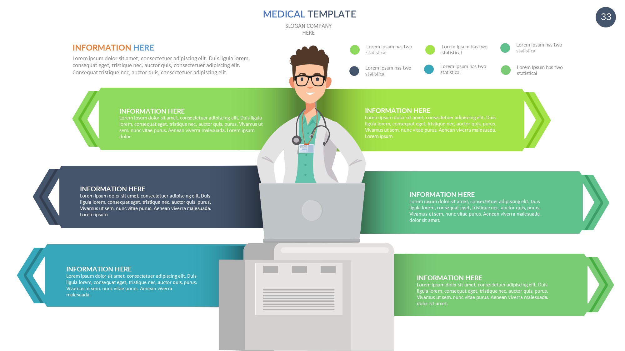 医疗医药图形信息图示PPT模板
