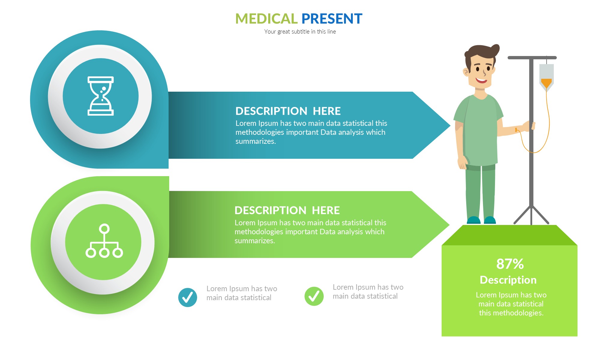 医疗医药图形信息图示PPT模板