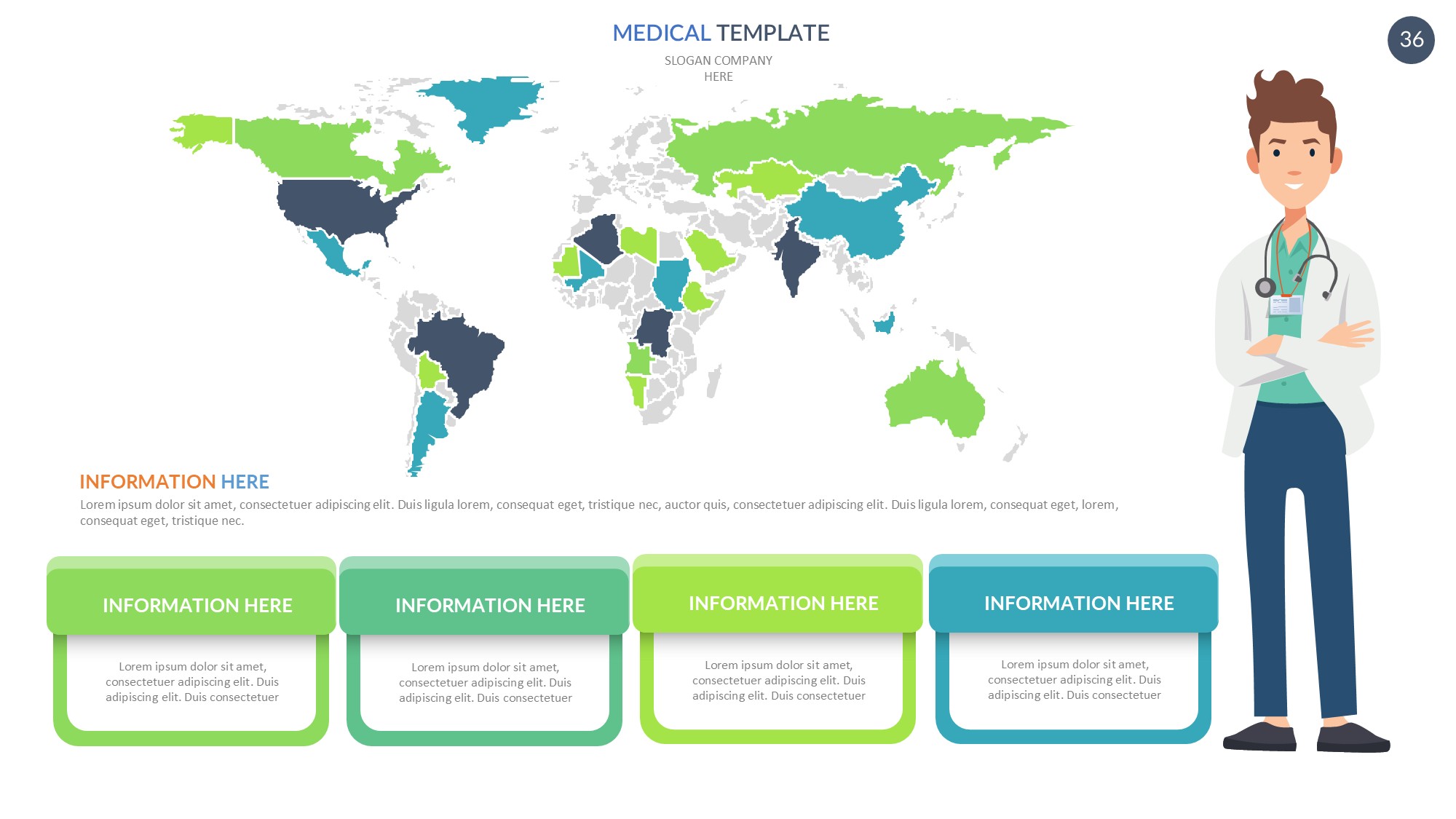 医疗医药图形信息图示PPT模板