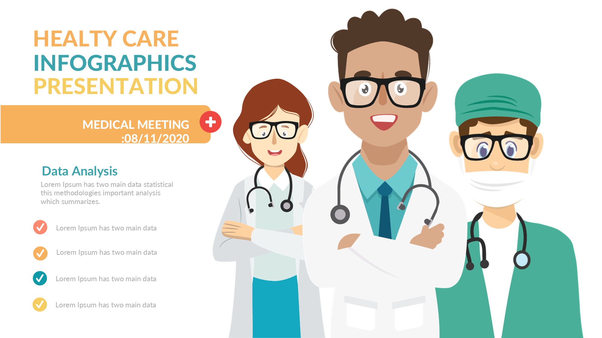 医疗医药图形信息图示PPT模板