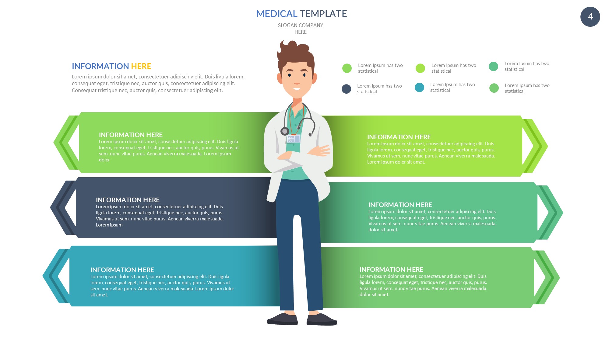 医疗医药图形信息图示PPT模板